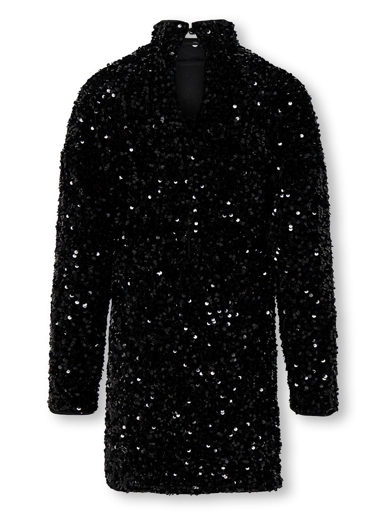 only-kids-girls-sequin-long-sleeve-dress-blackback