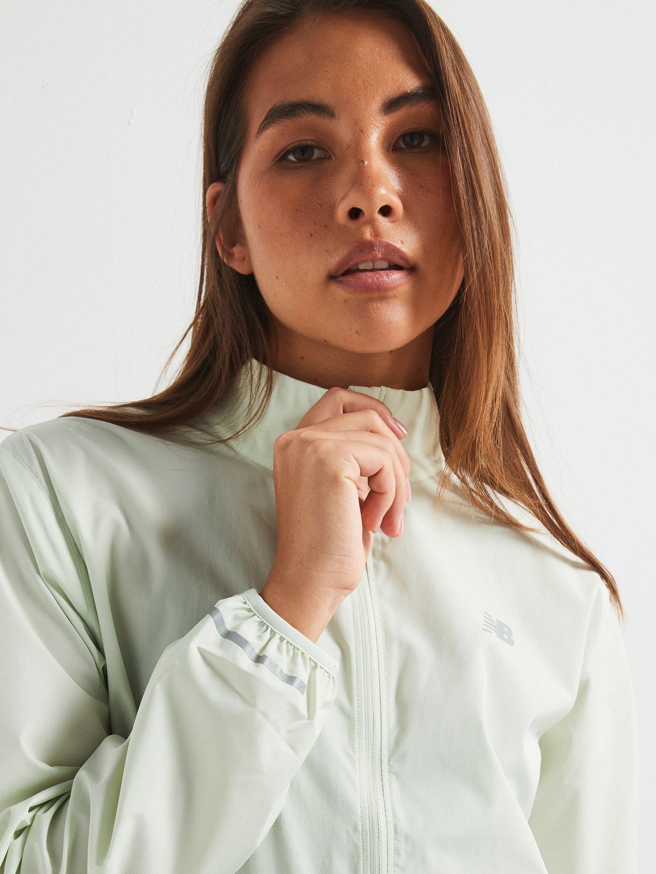 Image 4 of 6 of New Balance Womens Running Sport Essentials Reflective Jacket - Green
