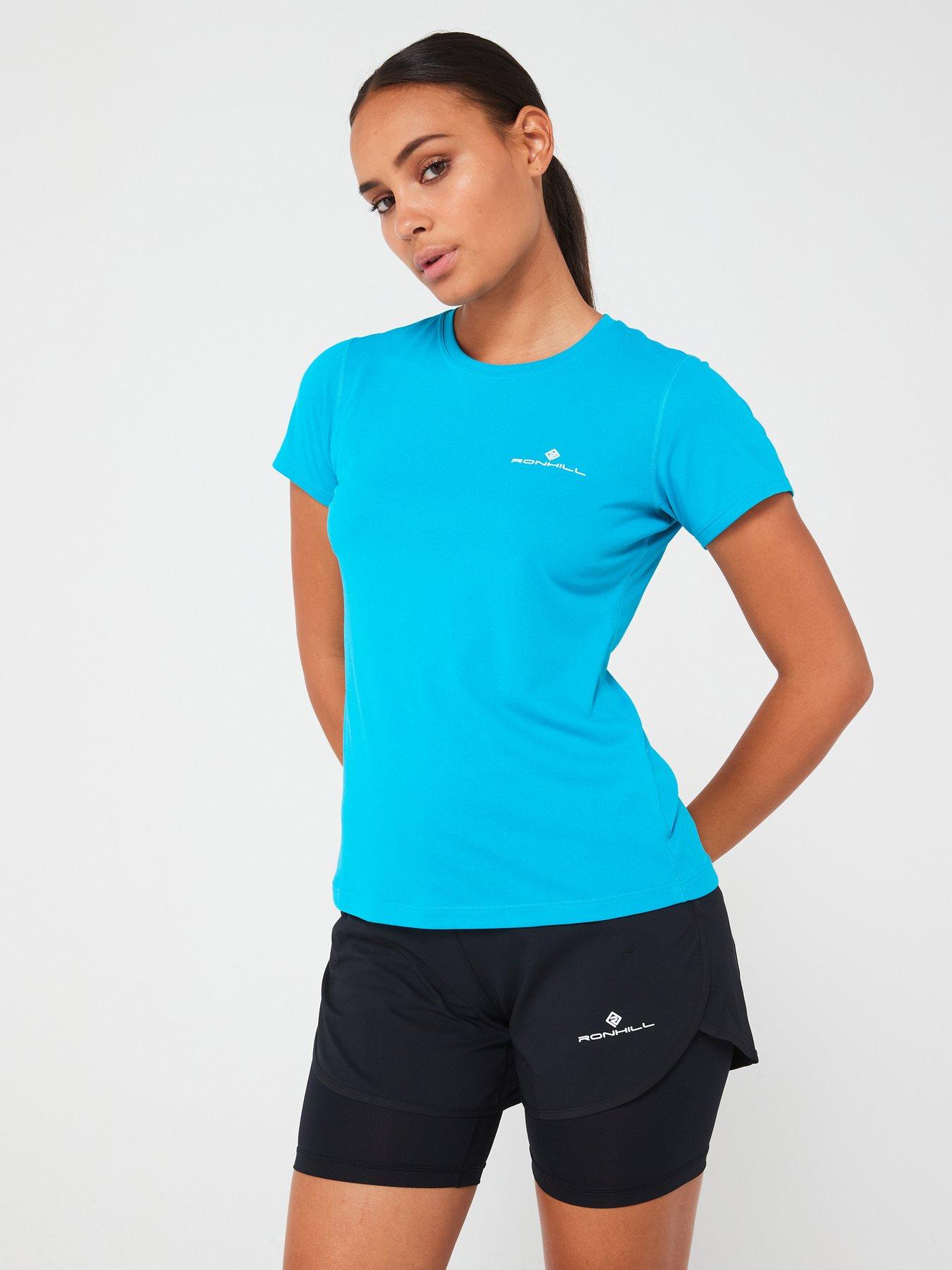 Image 1 of 4 of Ronhill Womens Core Running Short Sleeved Tee-blue