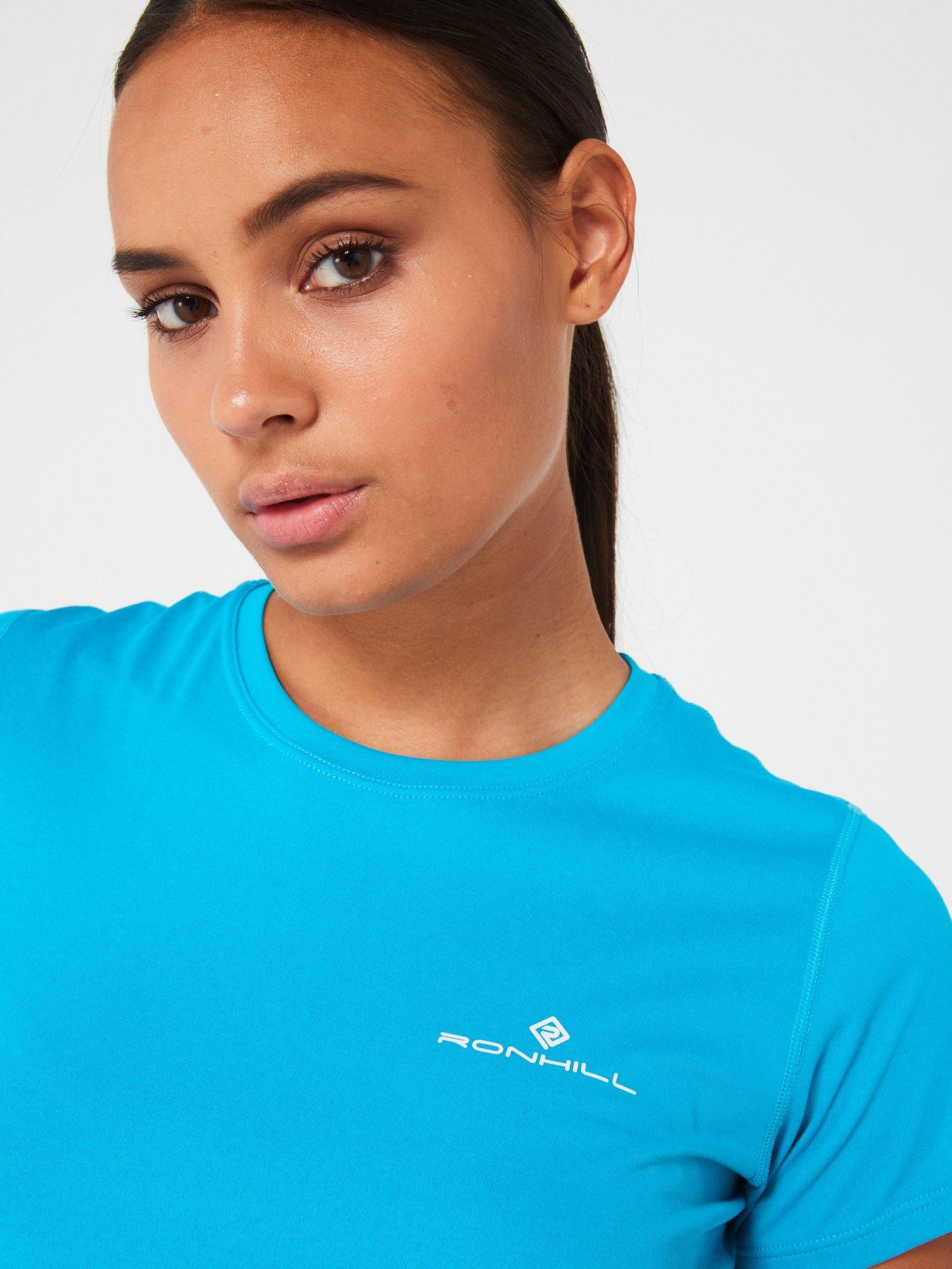 Image 4 of 4 of Ronhill Womens Core Running Short Sleeved Tee-blue
