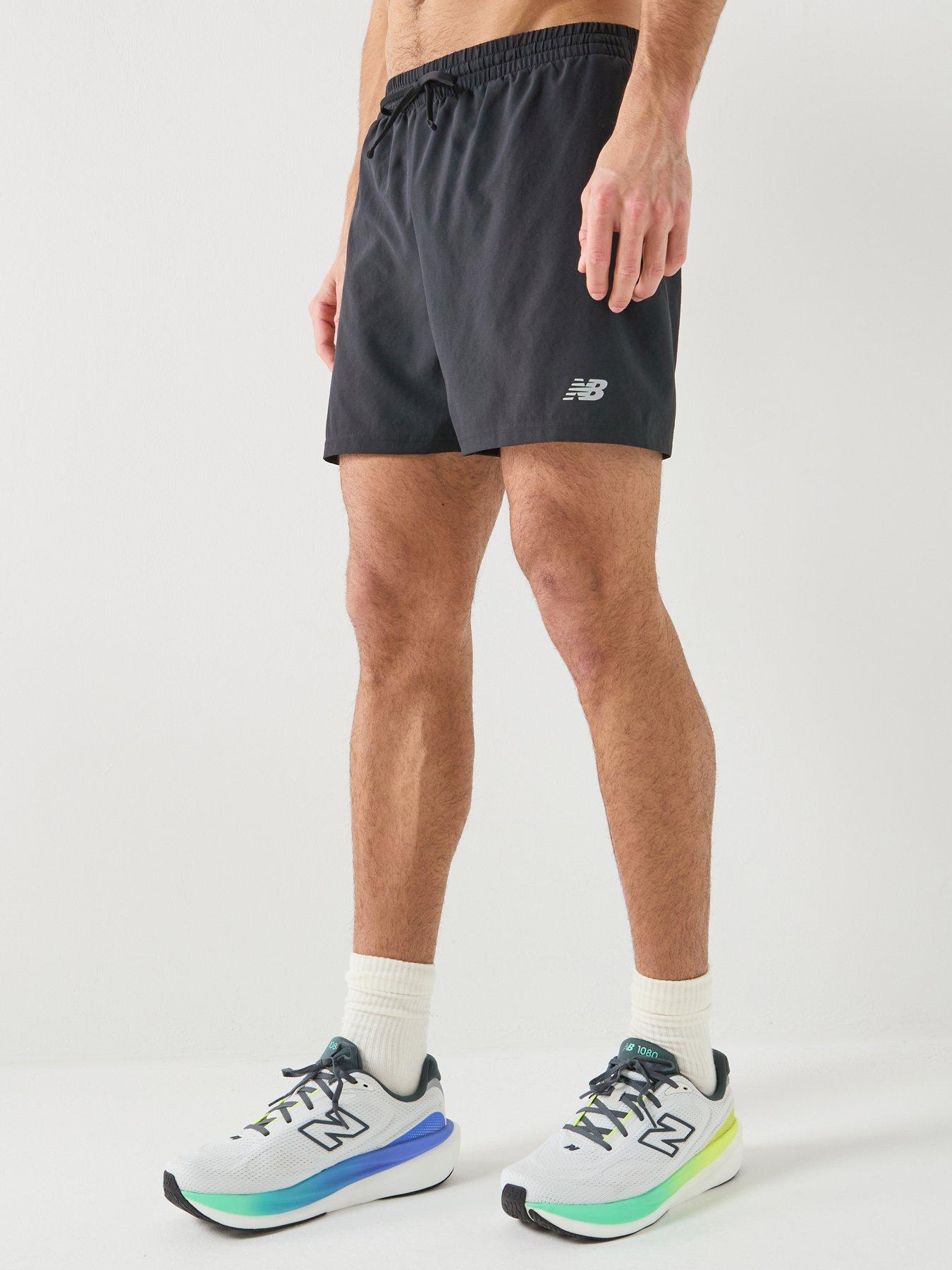 New Balance Men's Running Sport Essentials Lined 5 Inch Shorts - Black