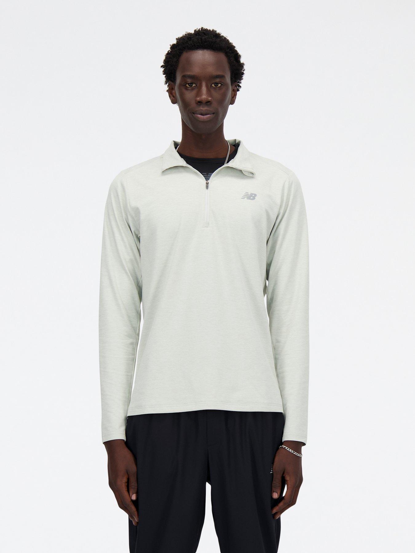 New Balance Men's Running Space Dye 1/4 Zip - Grey