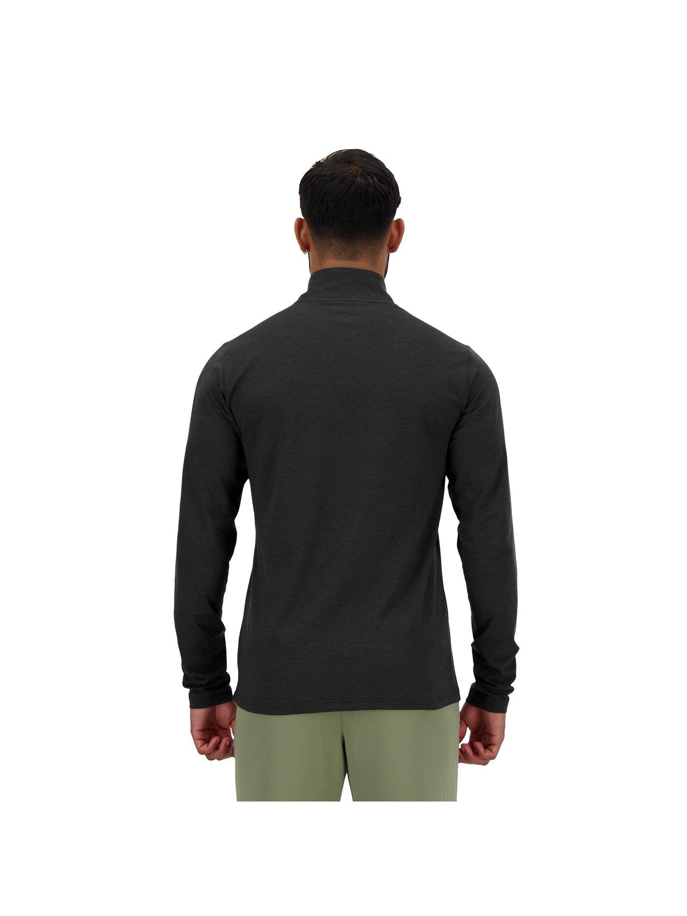 Image 2 of 4 of New Balance Men's Running Space Dye 1/4 Zip Top&nbsp;- Black