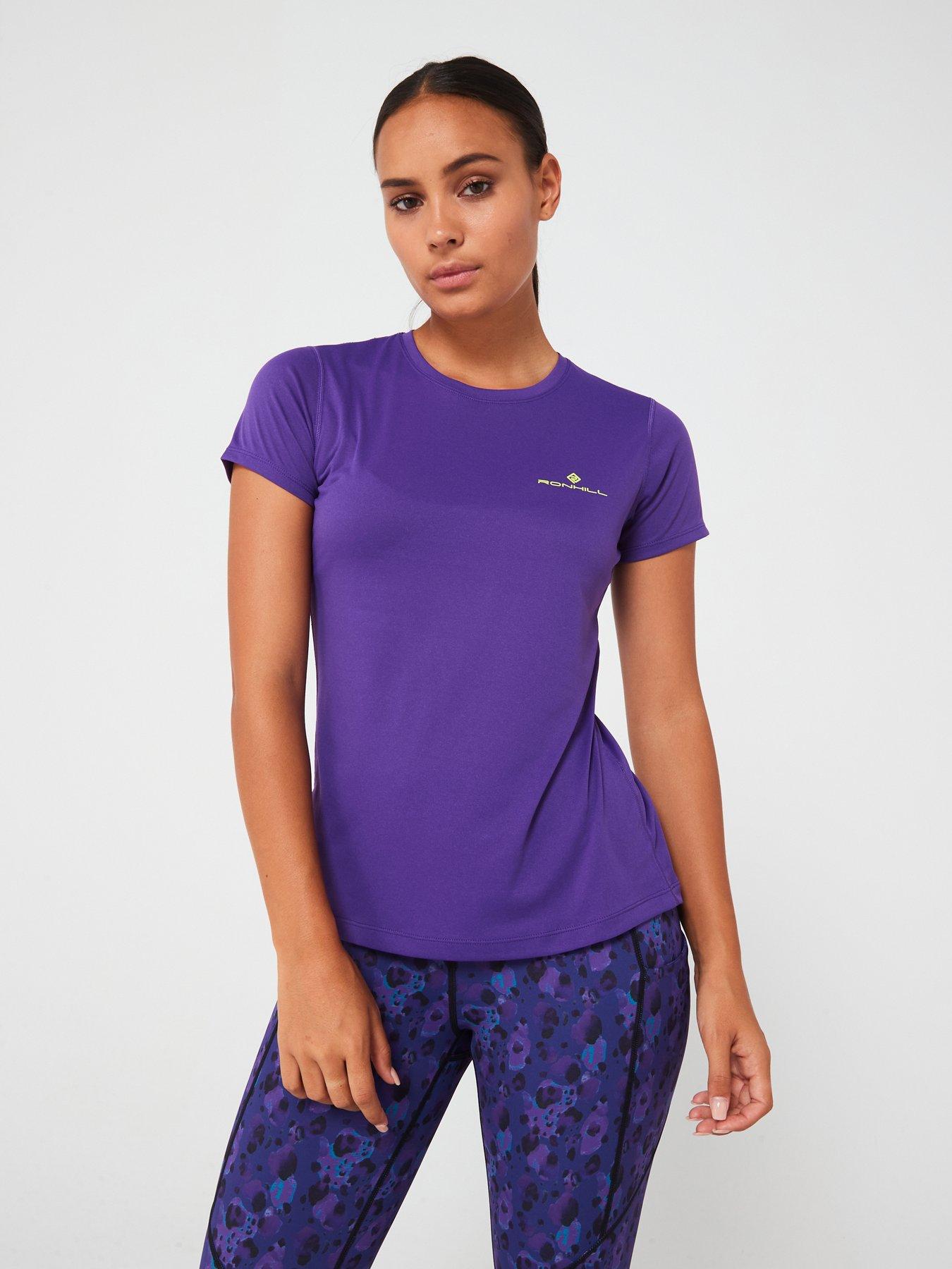 ronhill-womens-core-running-short-sleeved-tee-purple