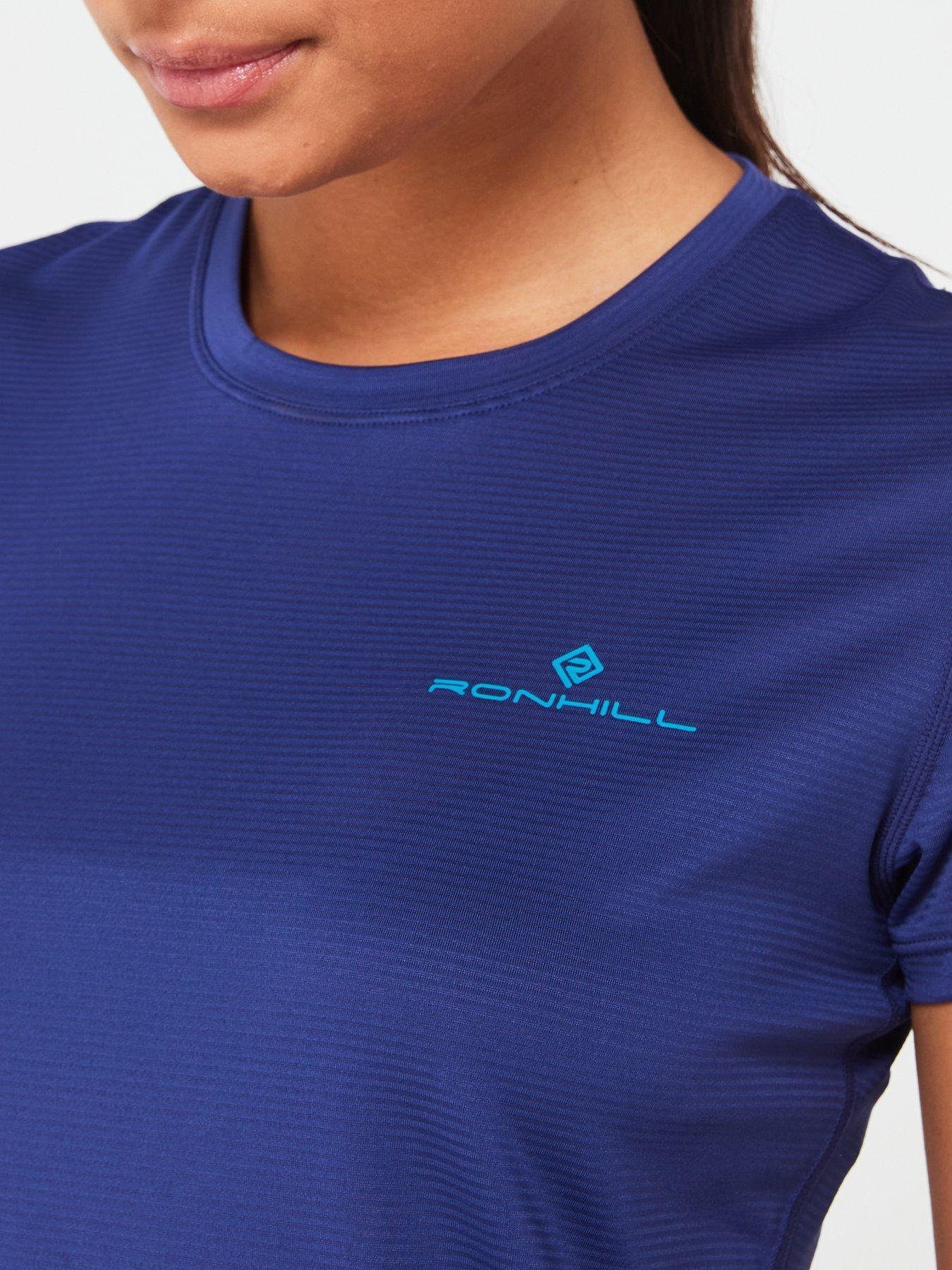 ronhill-womens-tech-running-short-sleeved-tee-blueoutfit