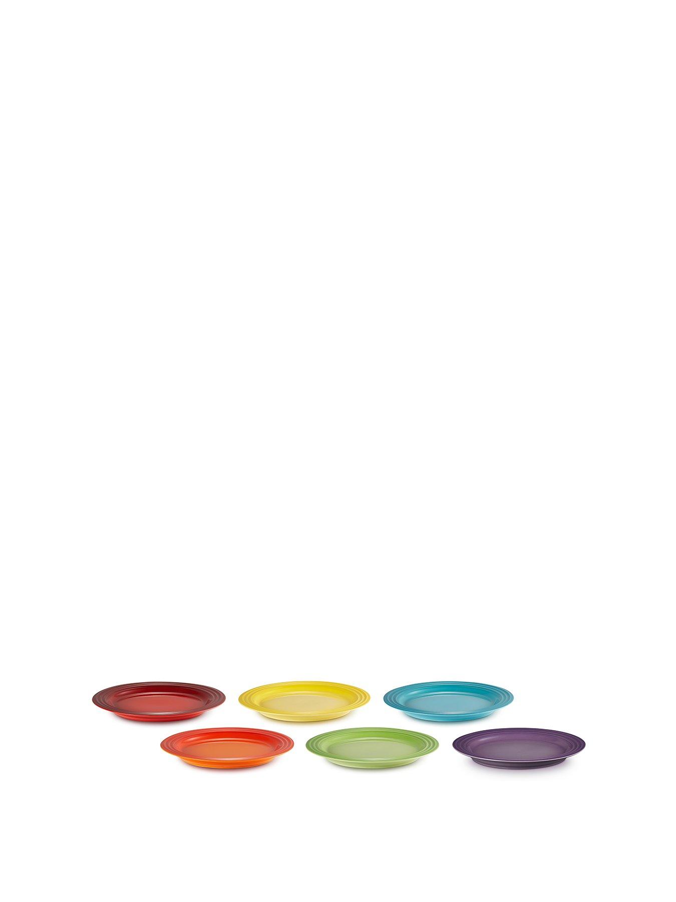 le-creuset-set-of-6-rainbow-side-platesstillFront