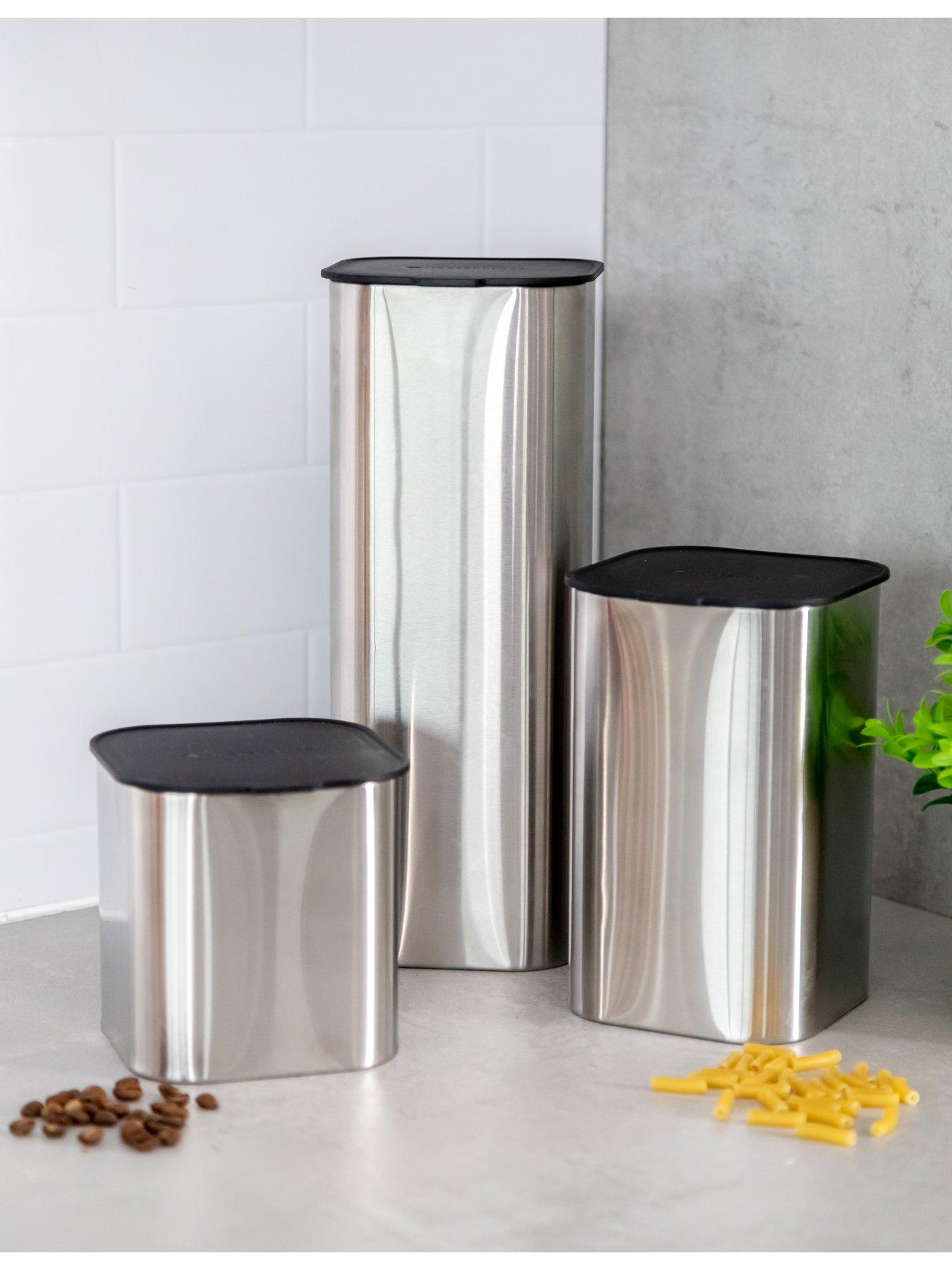 Image of MasterClass MasterClass Set of 3 Stainless Steel Antimicrobial Storage Container