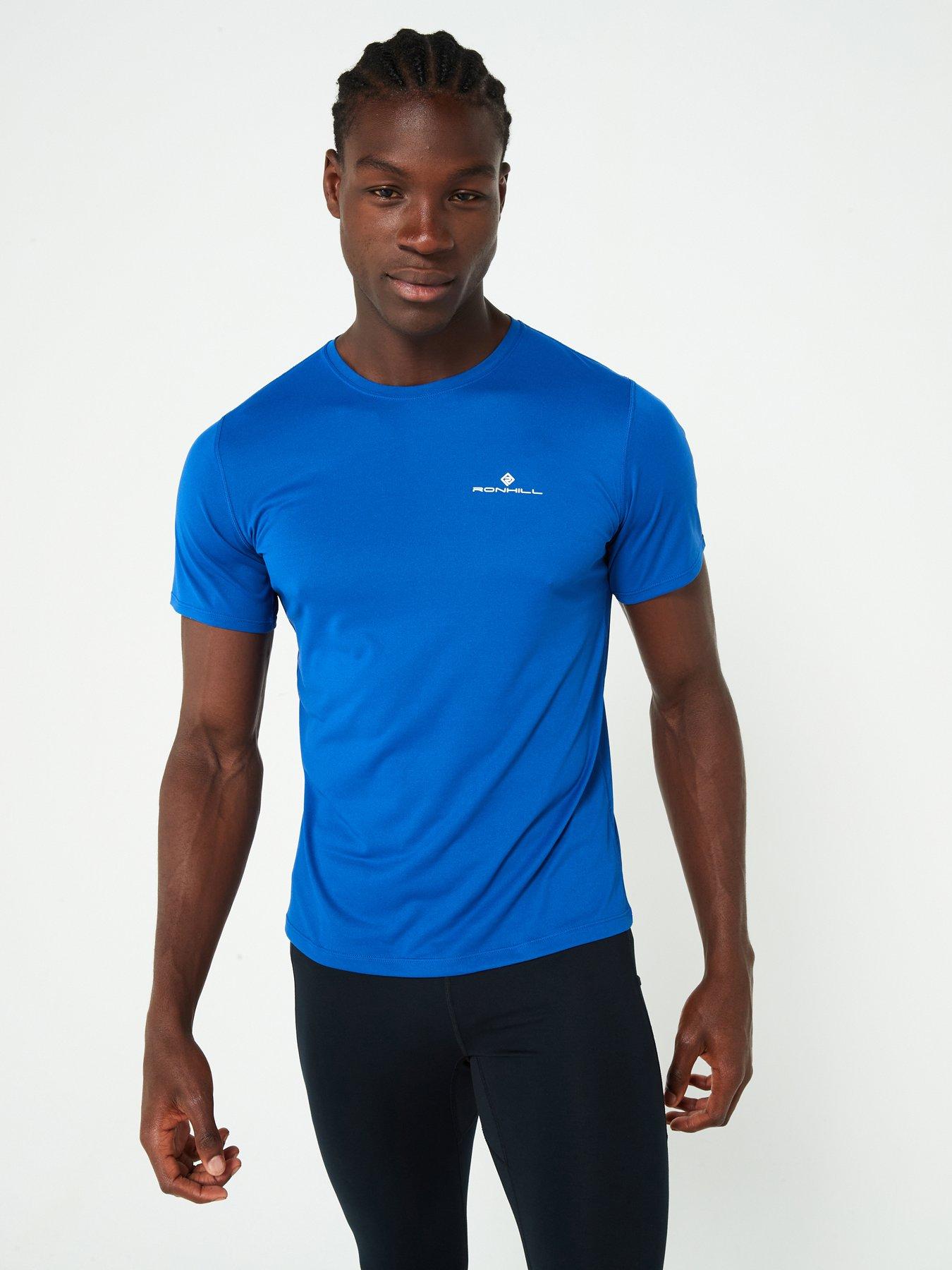 Image 1 of 6 of Ronhill Mens Core Running Short Sleeved Tee -Blue