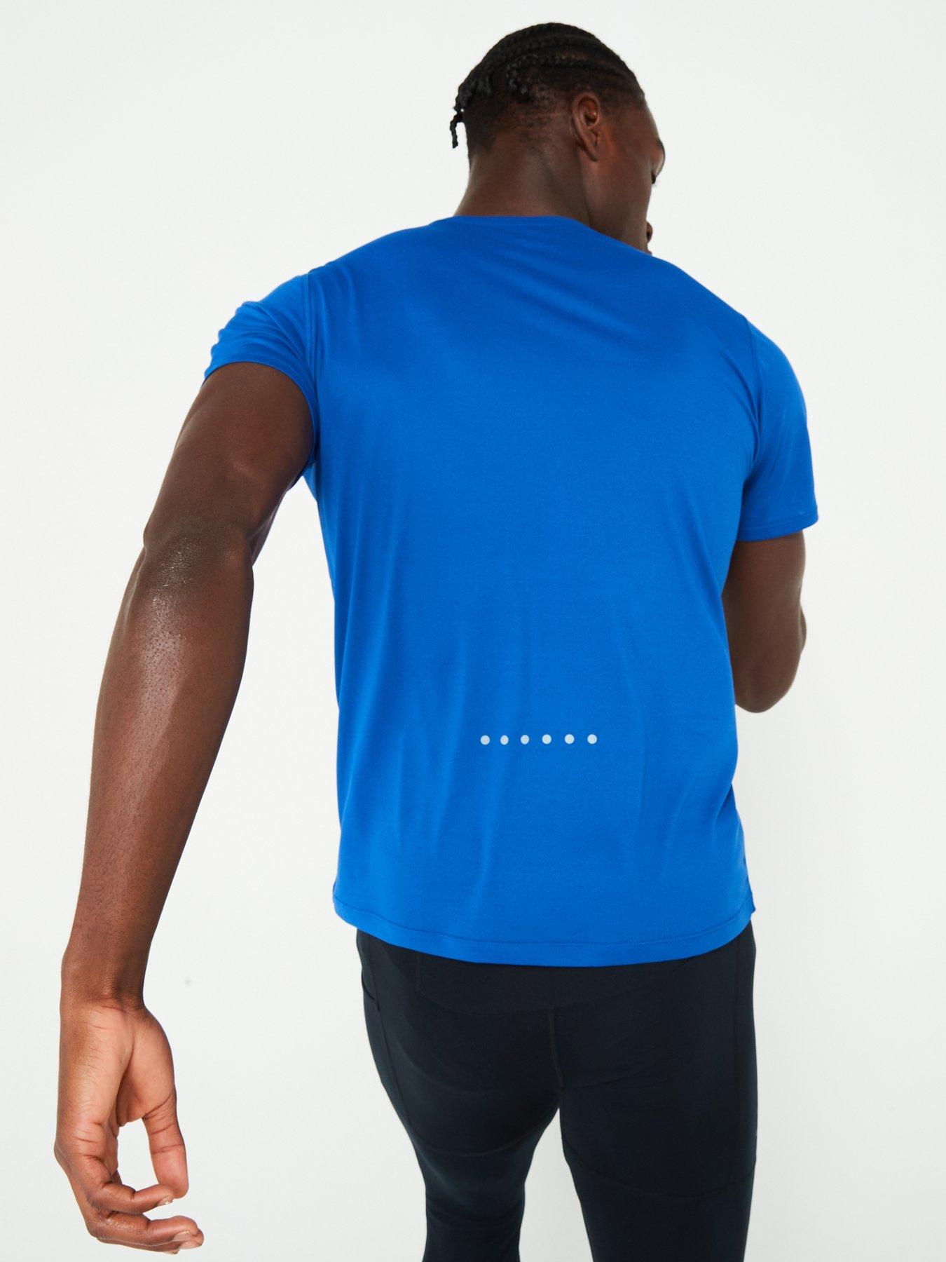 Image 2 of 6 of Ronhill Mens Core Running Short Sleeved Tee -Blue