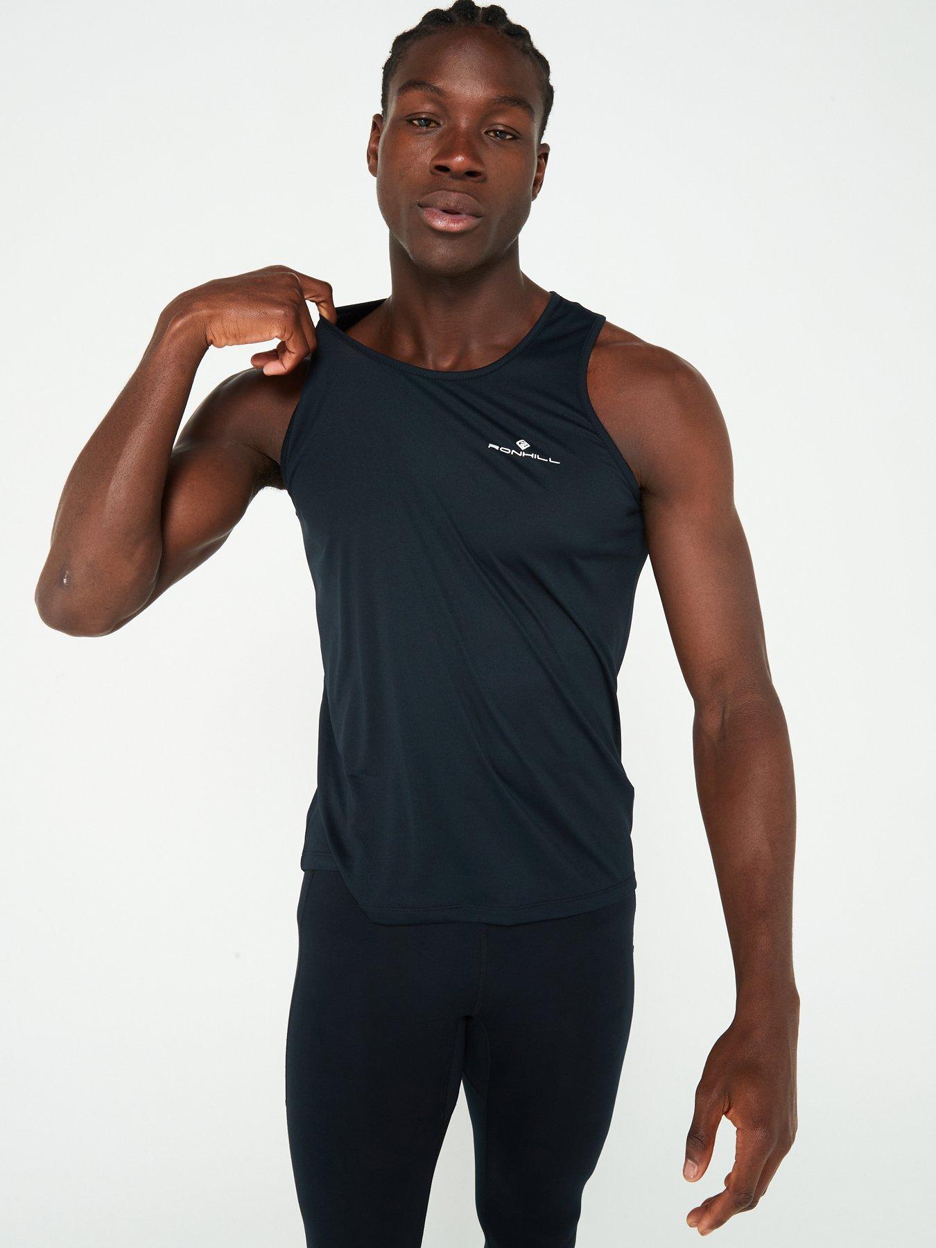 ronhill-mens-core-running-vest-blackfront