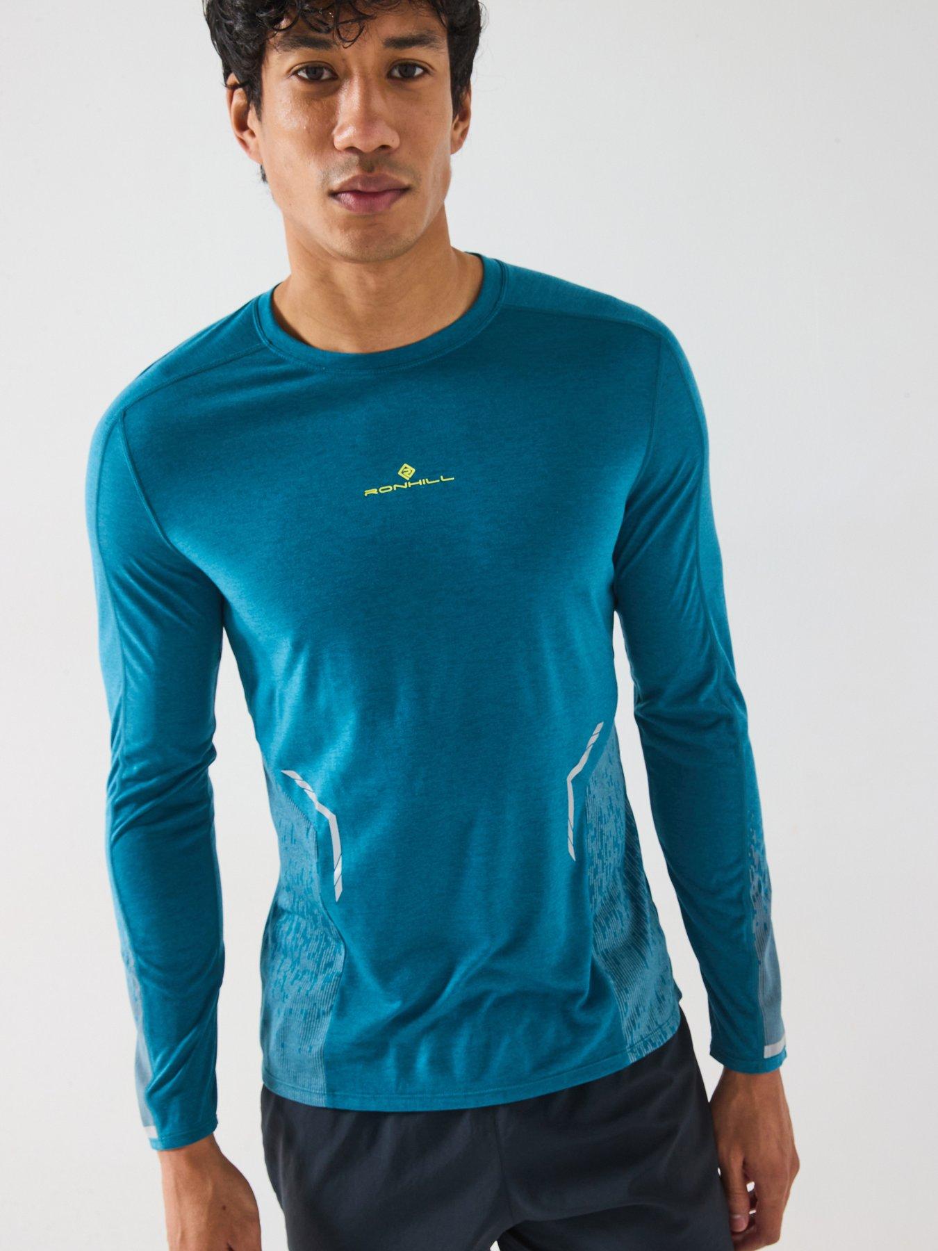 Image 1 of 6 of Ronhill Mens Tech Reflect Running Long Sleeve Tee- Green