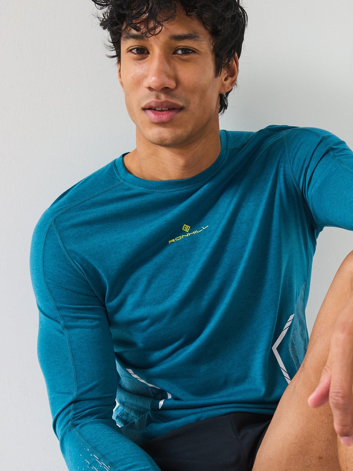Image 6 of 6 of Ronhill Mens Tech Reflect Running Long Sleeve Tee- Green