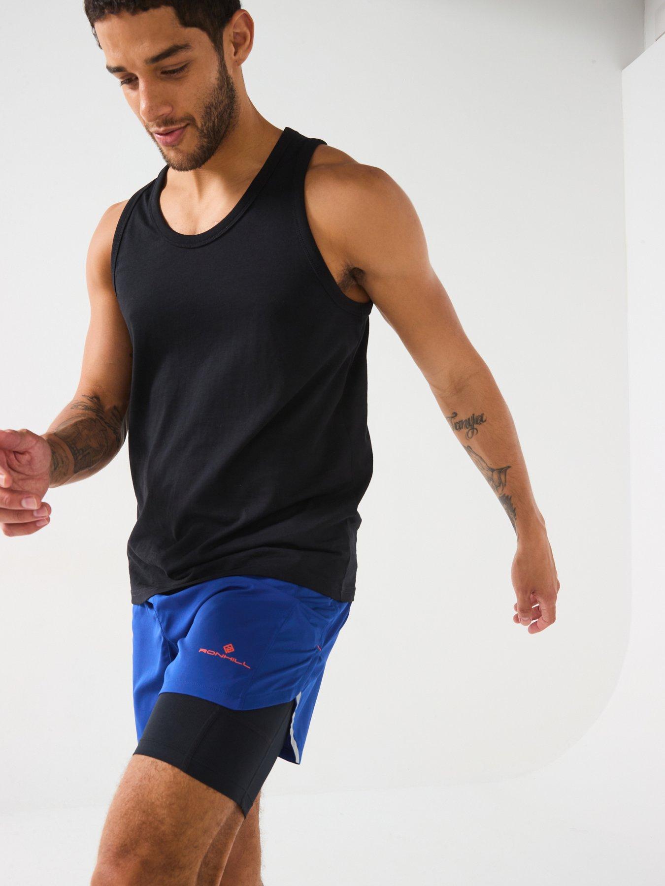 ronhill-mens-tech-running-5inch-twin-short-bluefront