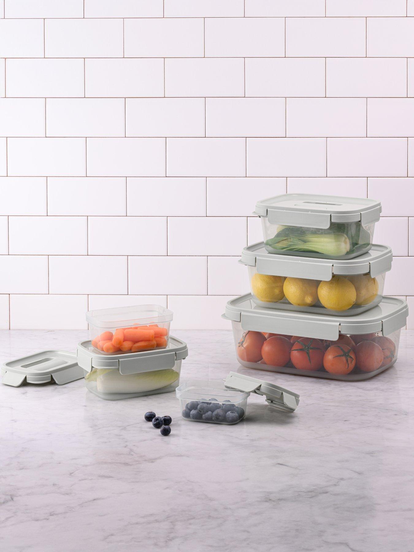 Image of Lock and Lock Locknlock Nestnlock 5pc Set - 230ml/500ml / 920ml / 1.6l/2.7l - With Interlocking Lids For Easy Stacking