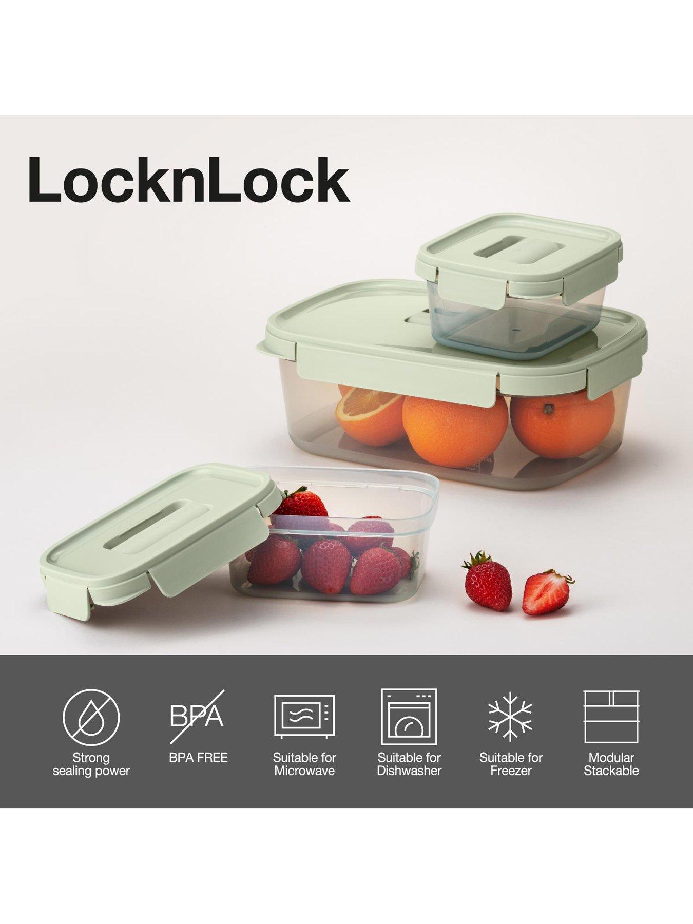 Image 4 of 7 of Lock and Lock Locknlock Nestnlock 5pc Set - 230ml/500ml / 920ml / 1.6l/2.7l - With Interlocking Lids For Easy Stacking