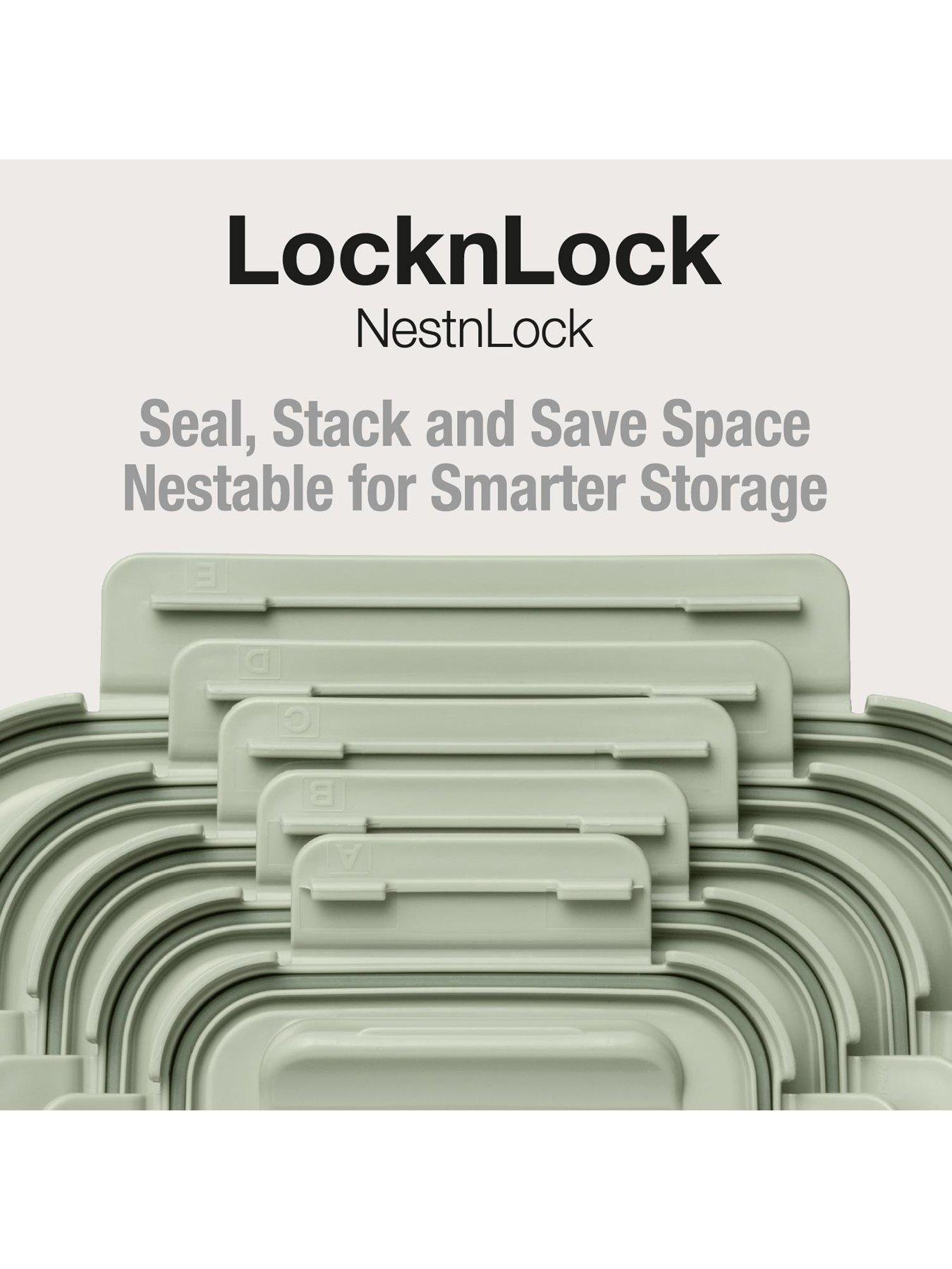 Image 5 of 7 of Lock and Lock Locknlock Nestnlock 5pc Set - 230ml/500ml / 920ml / 1.6l/2.7l - With Interlocking Lids For Easy Stacking