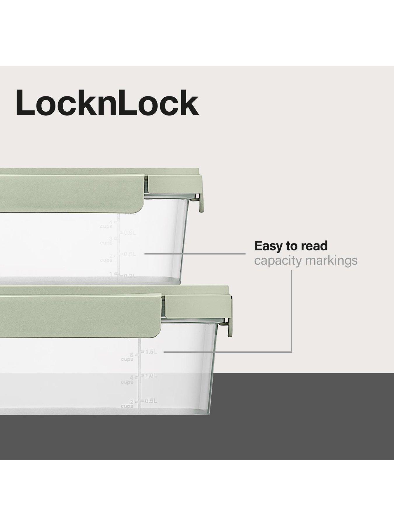 Image 6 of 7 of Lock and Lock Locknlock Nestnlock 5pc Set - 230ml/500ml / 920ml / 1.6l/2.7l - With Interlocking Lids For Easy Stacking