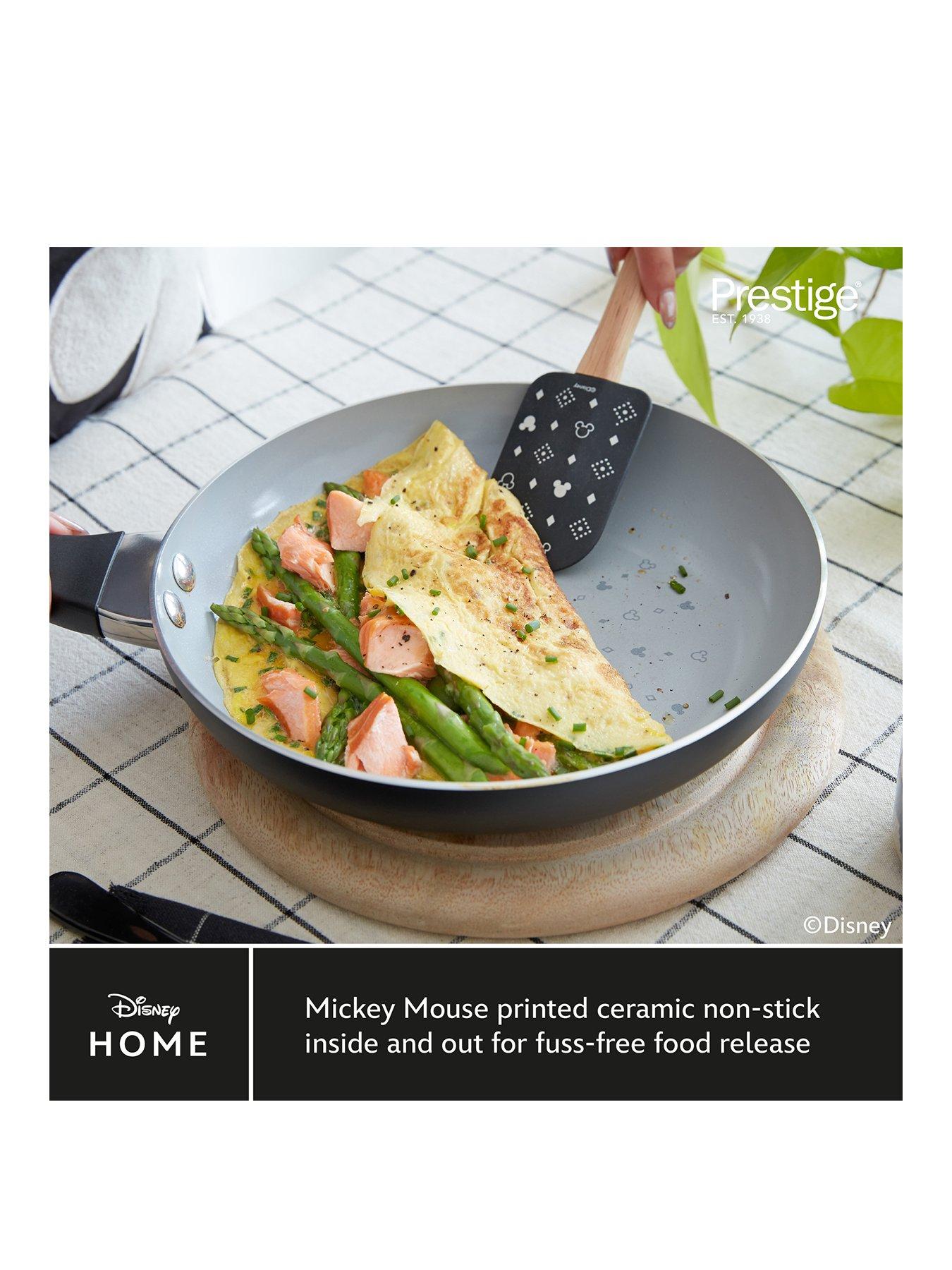 Image of Disney Prestige X Disney Monochrome Ceramic Non Stick Toxin Free Frying Pan Twin Pack Set - 24/28cm