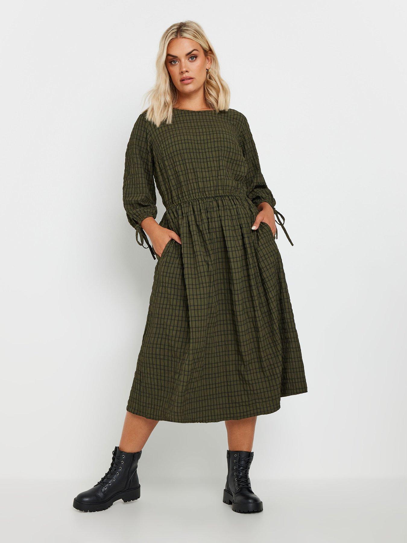 yours-yourscurve-34-tie-sleeve-midaxi-dress-greenback