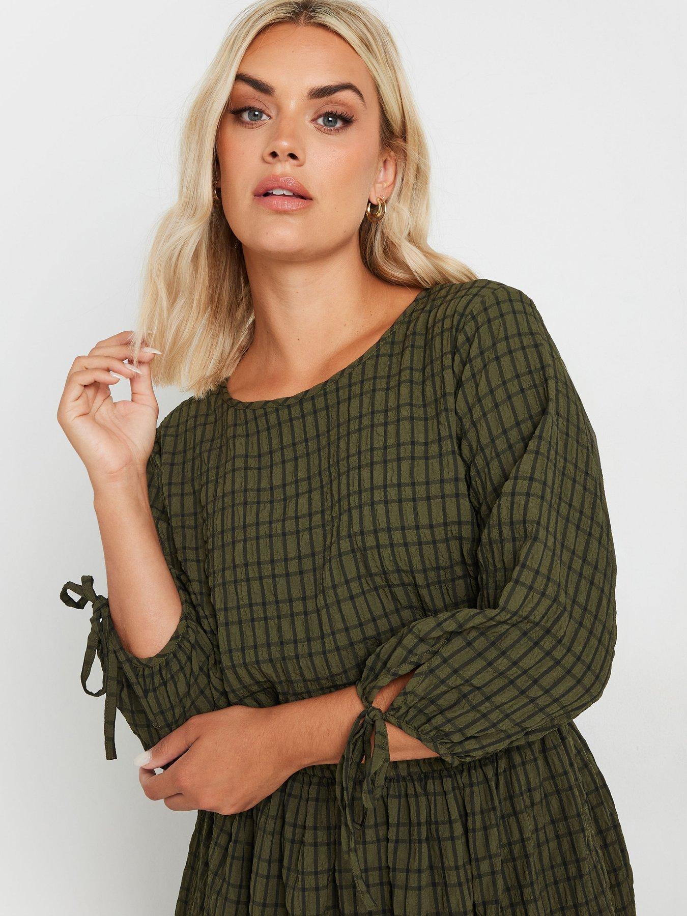 yours-yourscurve-34-tie-sleeve-midaxi-dress-greenoutfit