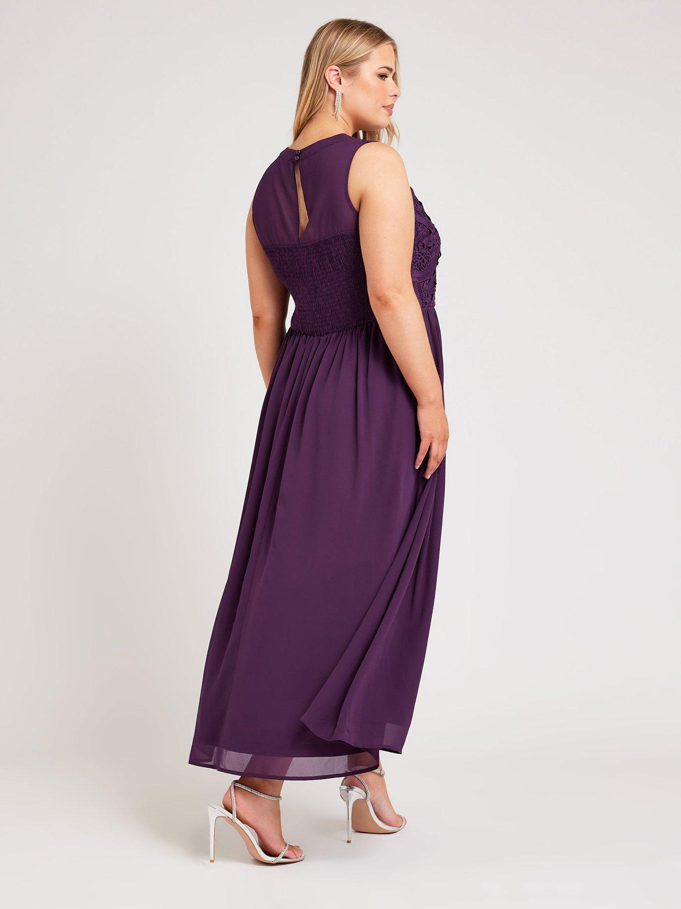 yours-curve-lace-front-maxi-dress-purplestillFront