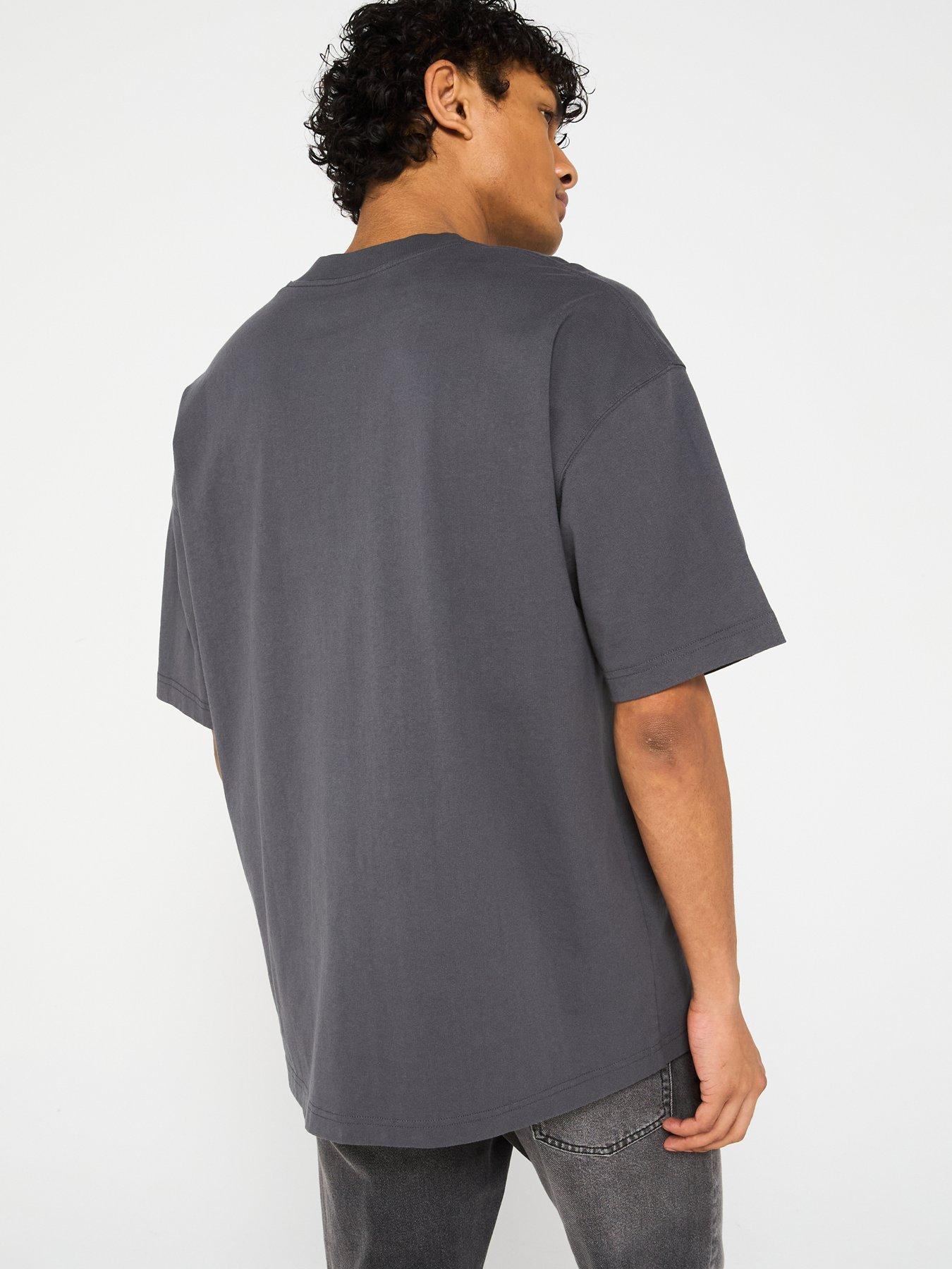 Image 2 of 4 of AllSaints Biggy Crew Neck T-Shirt - Grey