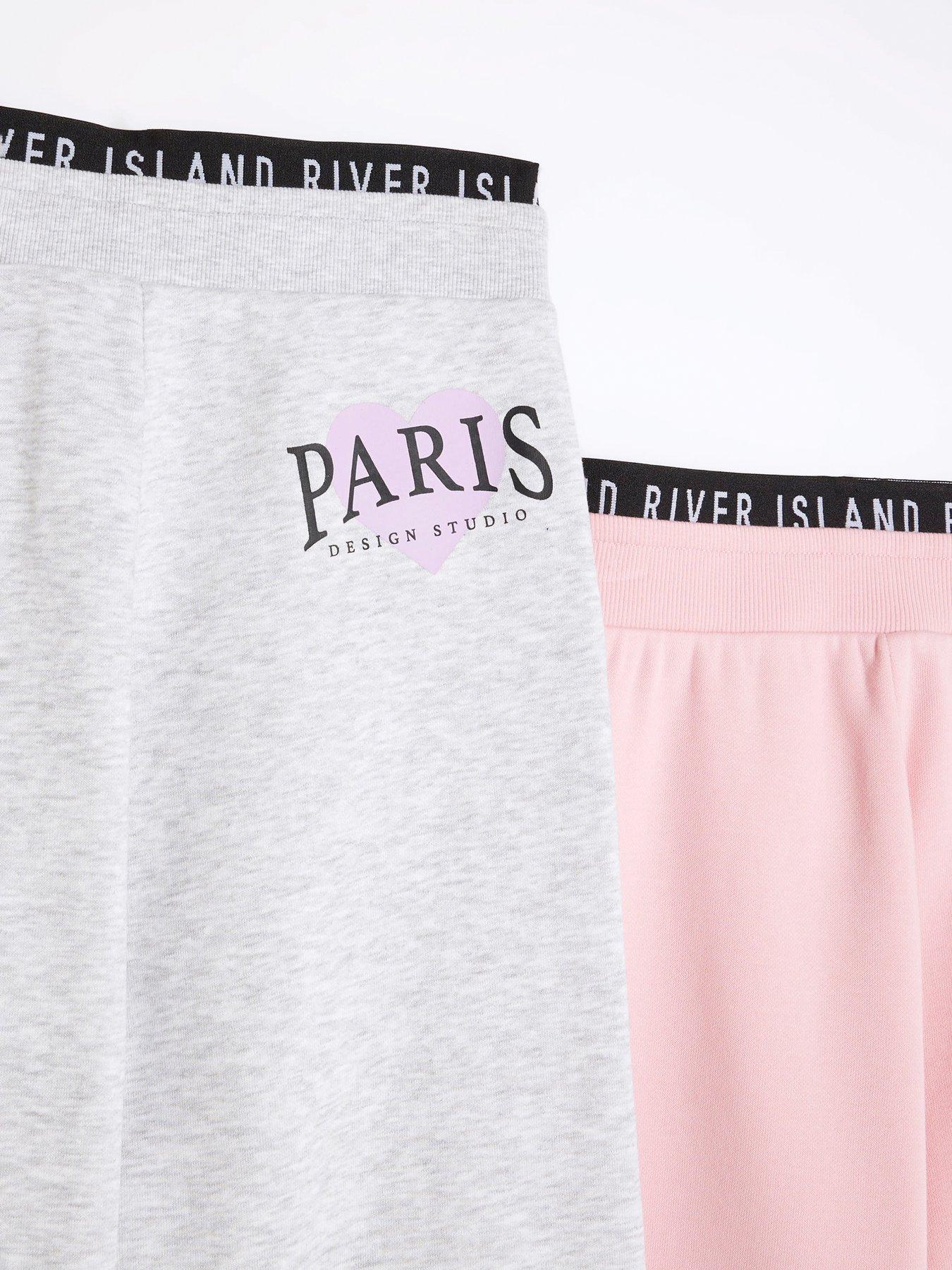 Image 3 of 4 of River Island Girls Ri Waistband Joggers - Pink