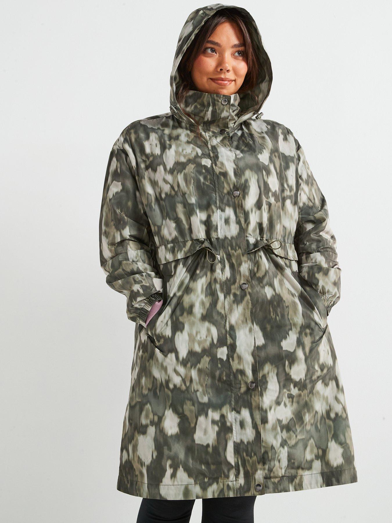 Image 5 of 6 of V by Very Curve Printed Rain Mac - Print