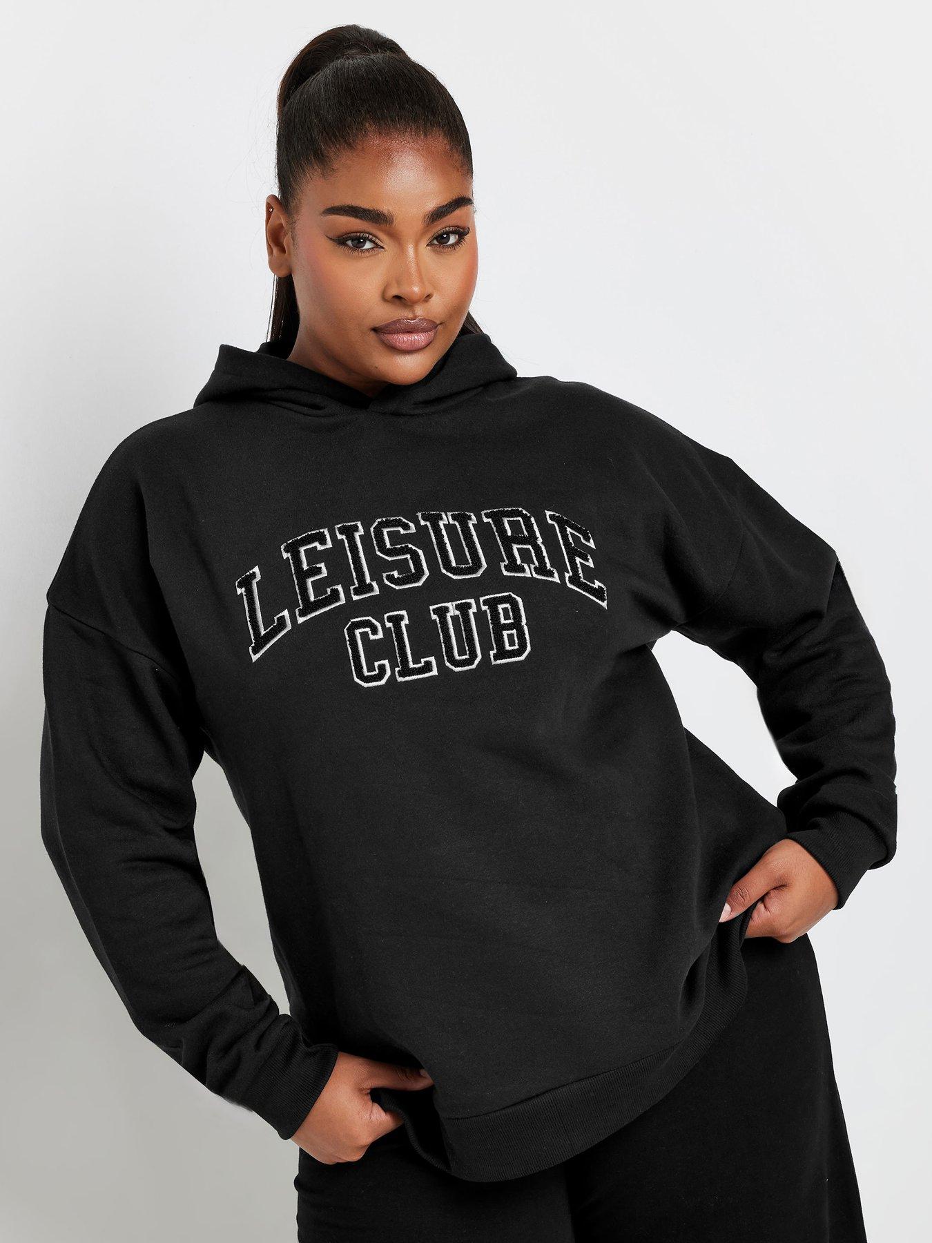 yours-curve-leisure-club-hoodie-blackfront