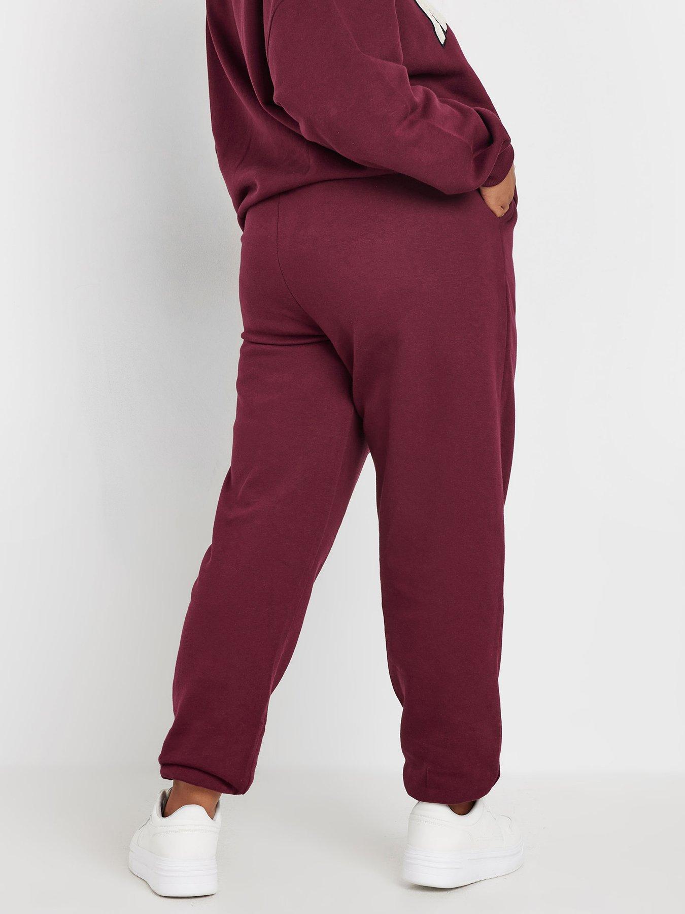 yours-curve-applique-nyc-cuffed-jogger-redstillFront