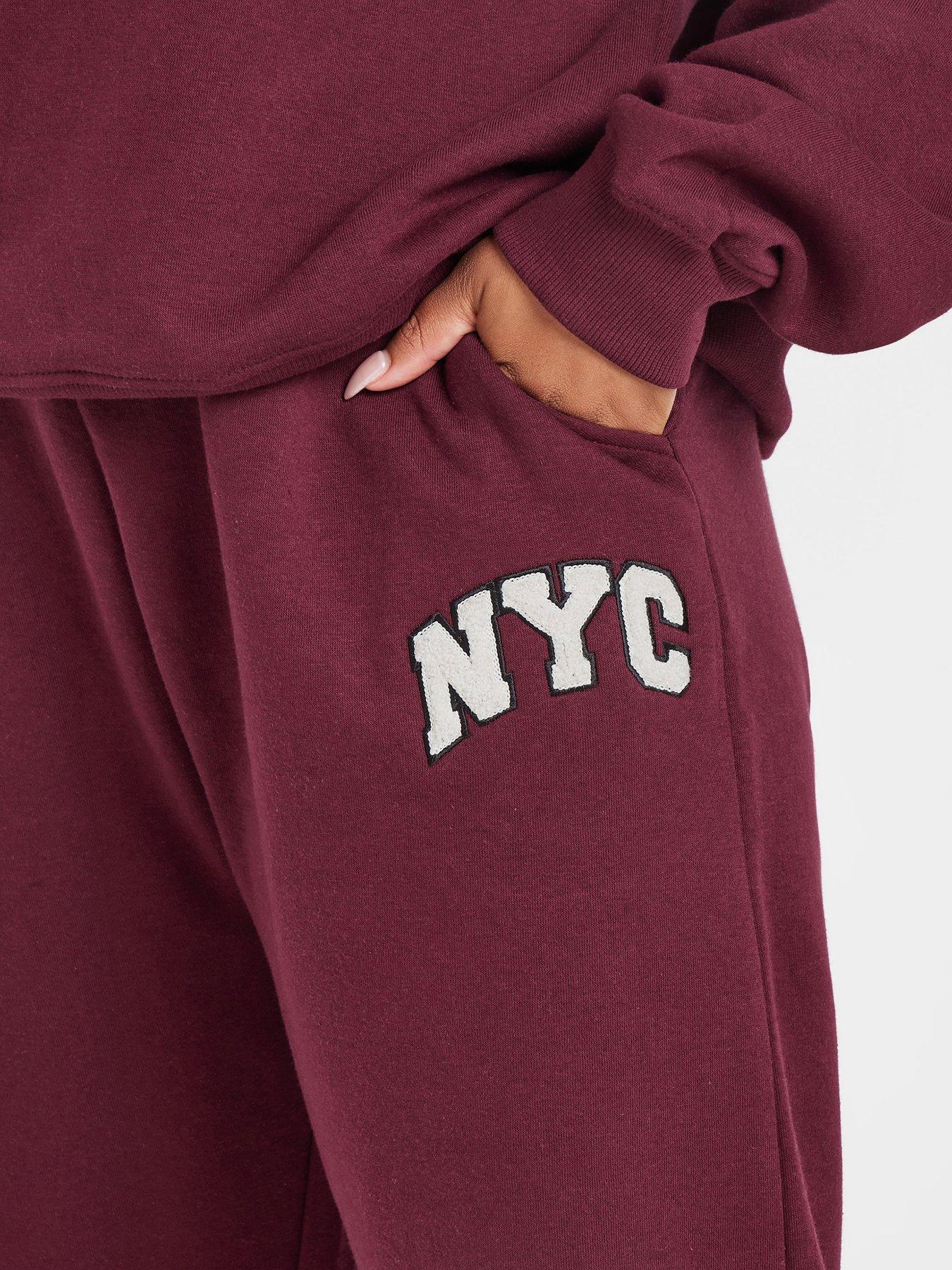 yours-curve-applique-nyc-cuffed-jogger-redoutfit