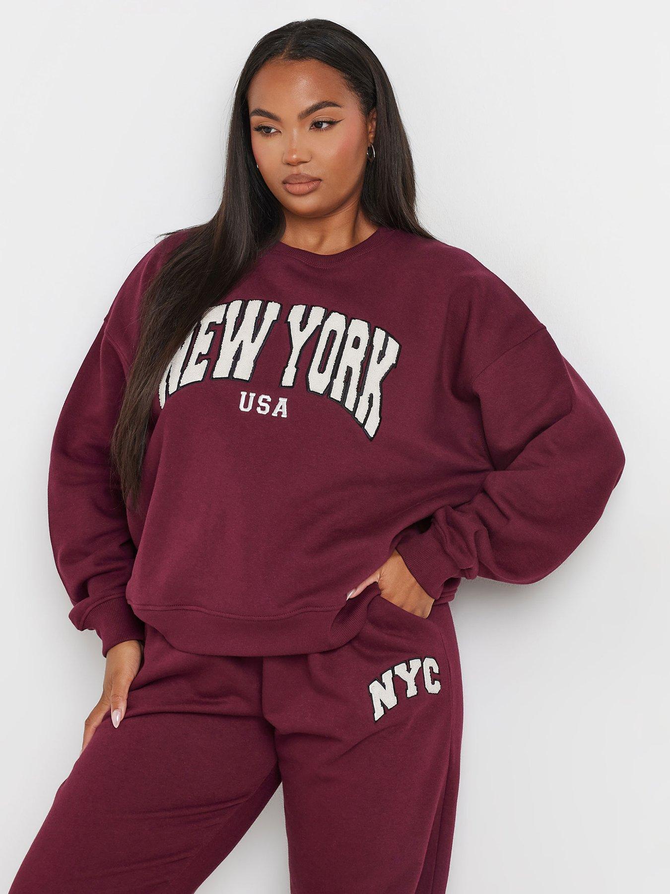 yours-curve-applique-nyc-crew-neck-sweatshirt-red