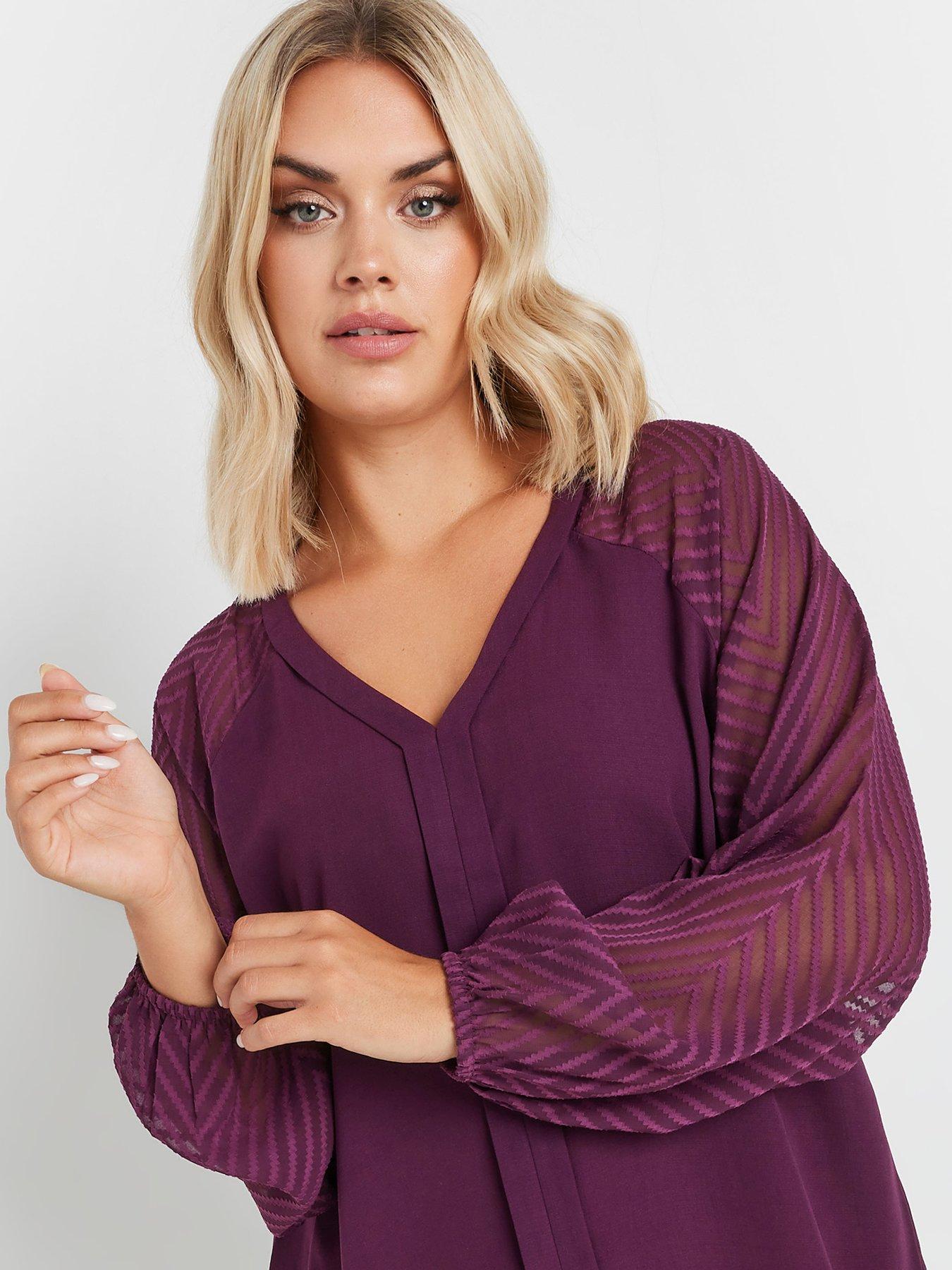 yours-curve-burnout-sleeve-blouse-purpleoutfit