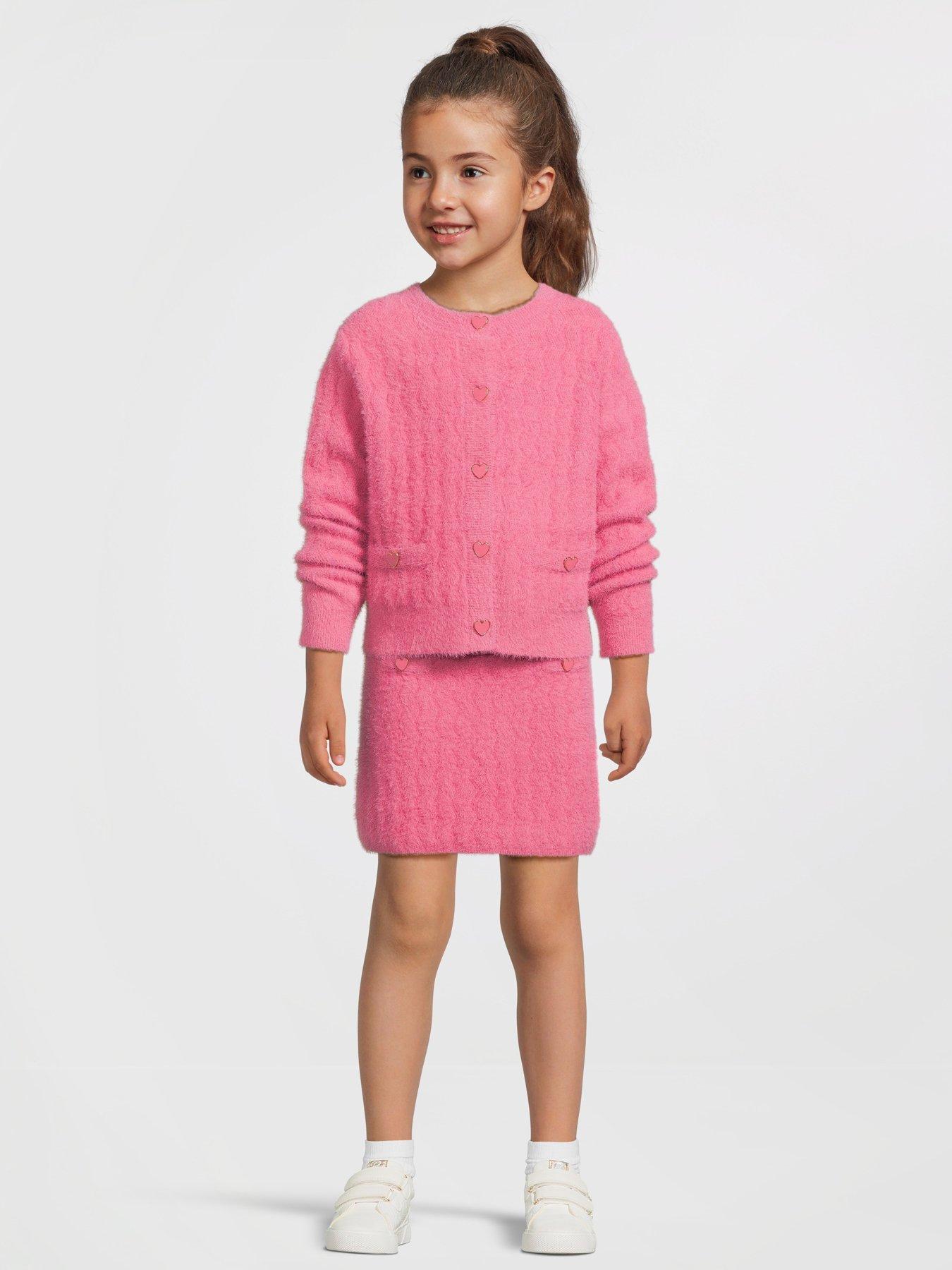 river-island-older-girl-fluffy-cardigan-and-skirt-set-pinkback