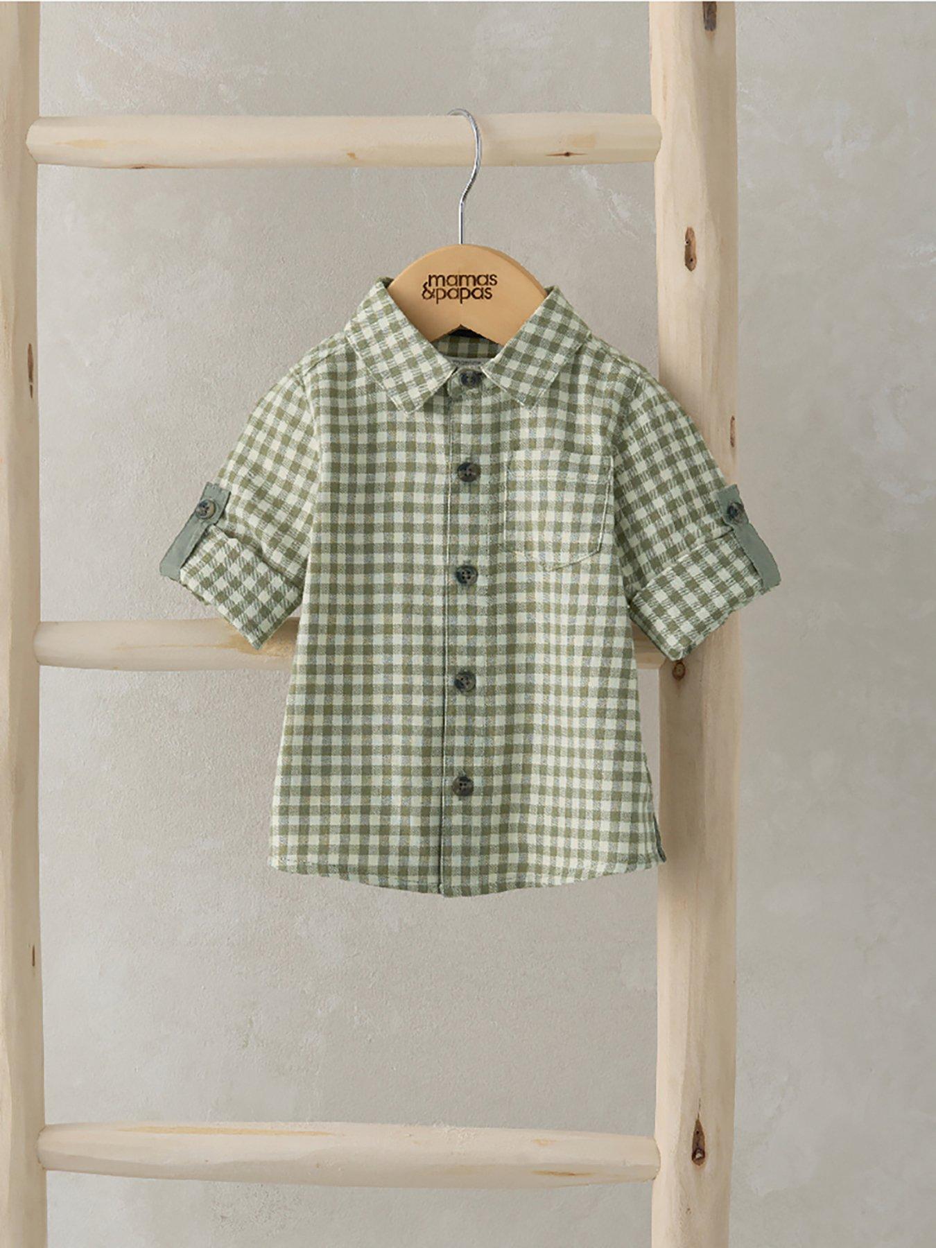 mamas-papas-baby-boys-check-shirt-greenstillFront