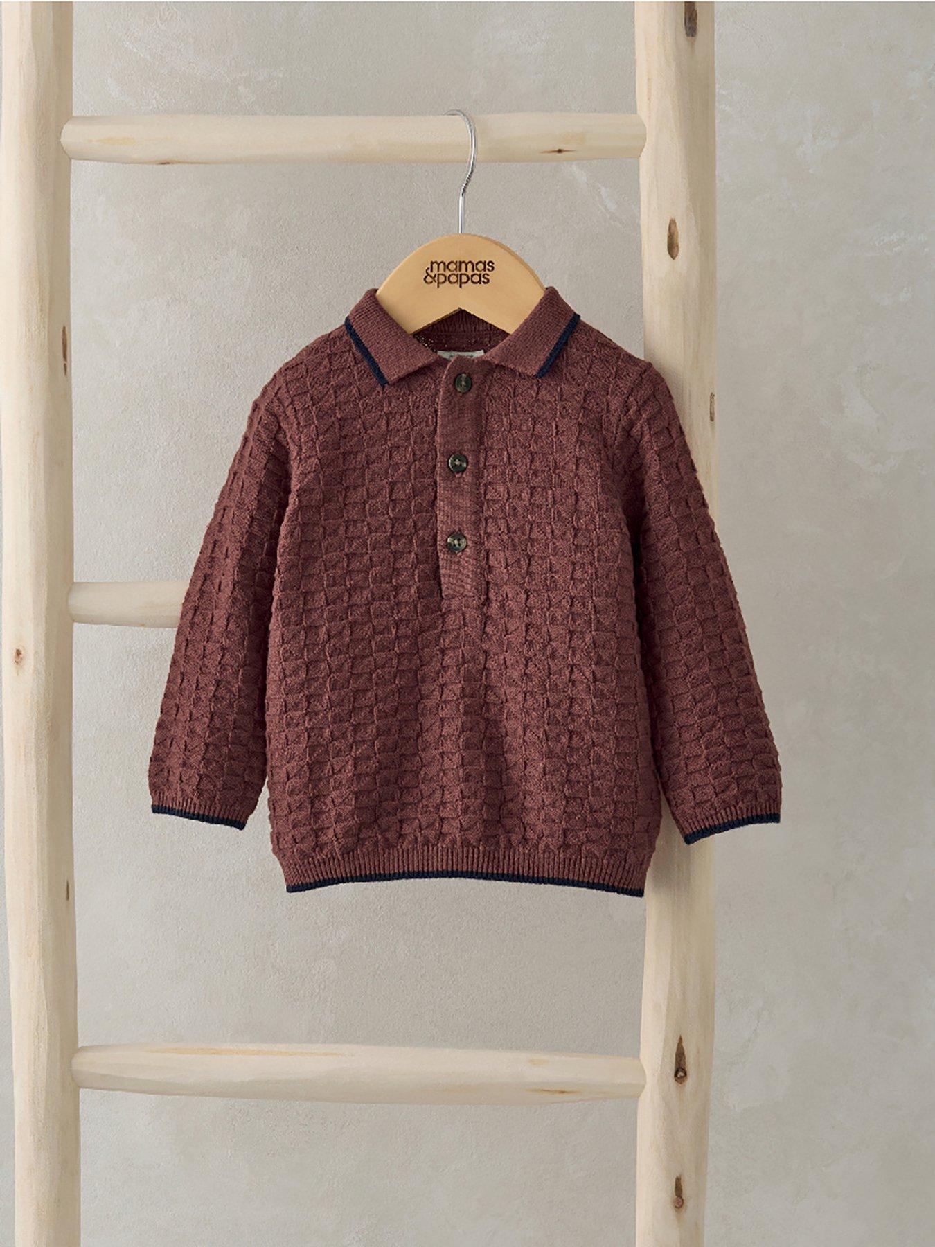 mamas-papas-baby-boys-long-sleeve-knit-polo-redstillFront