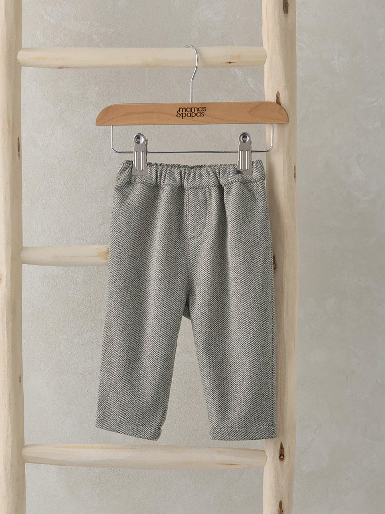 mamas-papas-baby-boys-herringbone-trousers-brownstillFront