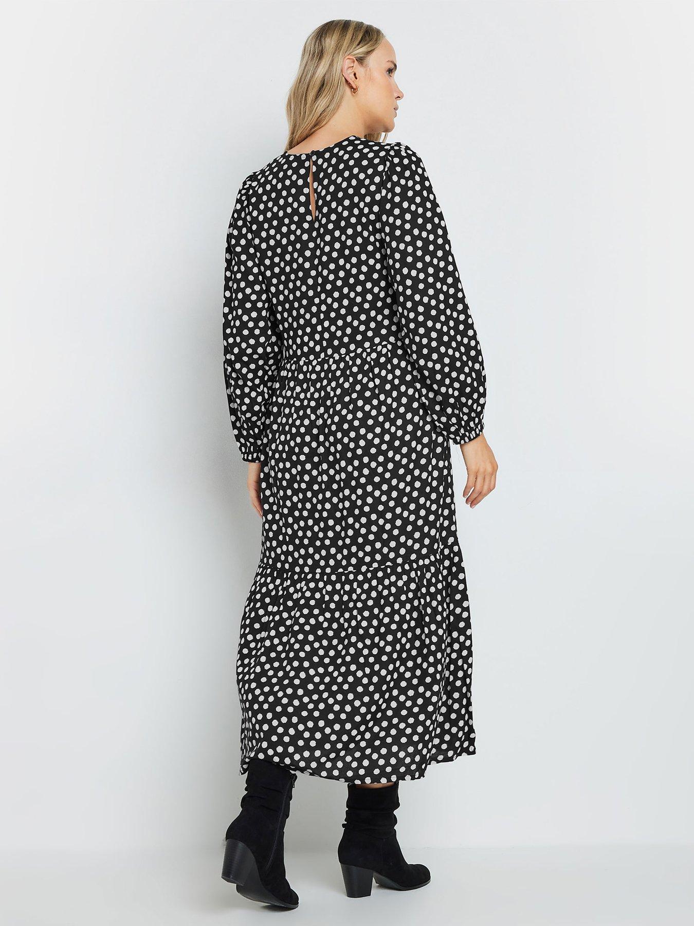 long-tall-sally-spot-smock-dress-blackstillFront