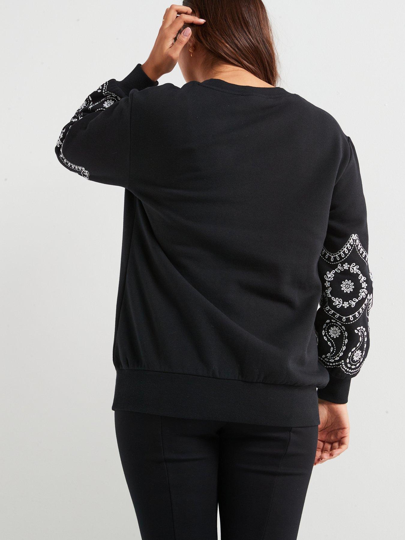 v-by-very-curve-embroidered-sleeve-sweatstillFront