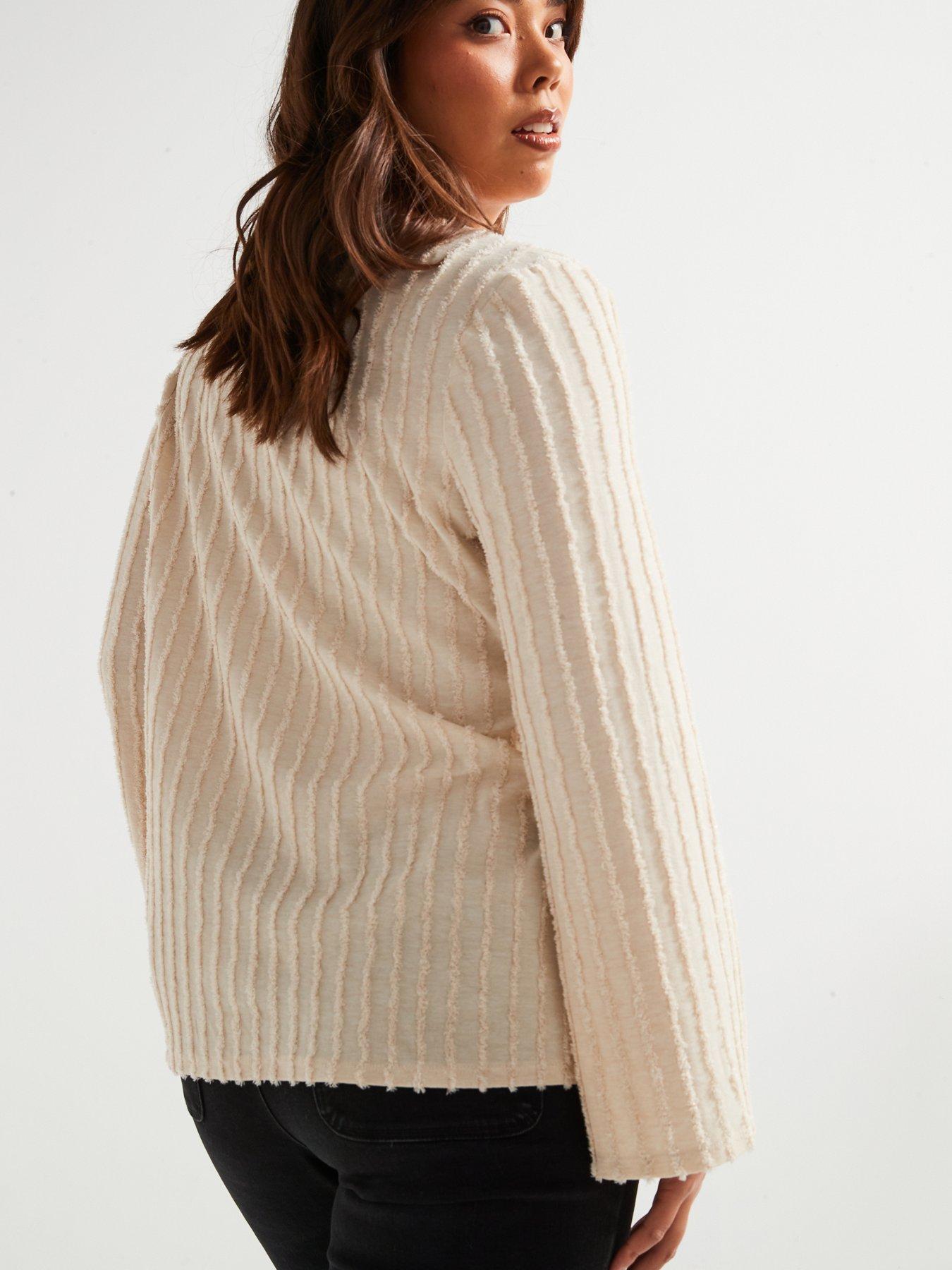 v-by-very-curve-tie-front-textured-cardigan-creamstillFront