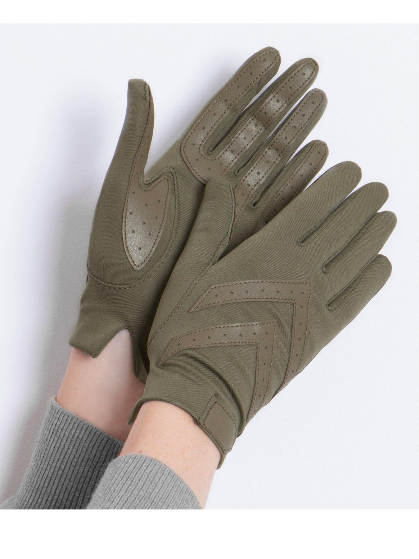 totes-totes-isotoner-original-stretch-gloves-olivestillFront