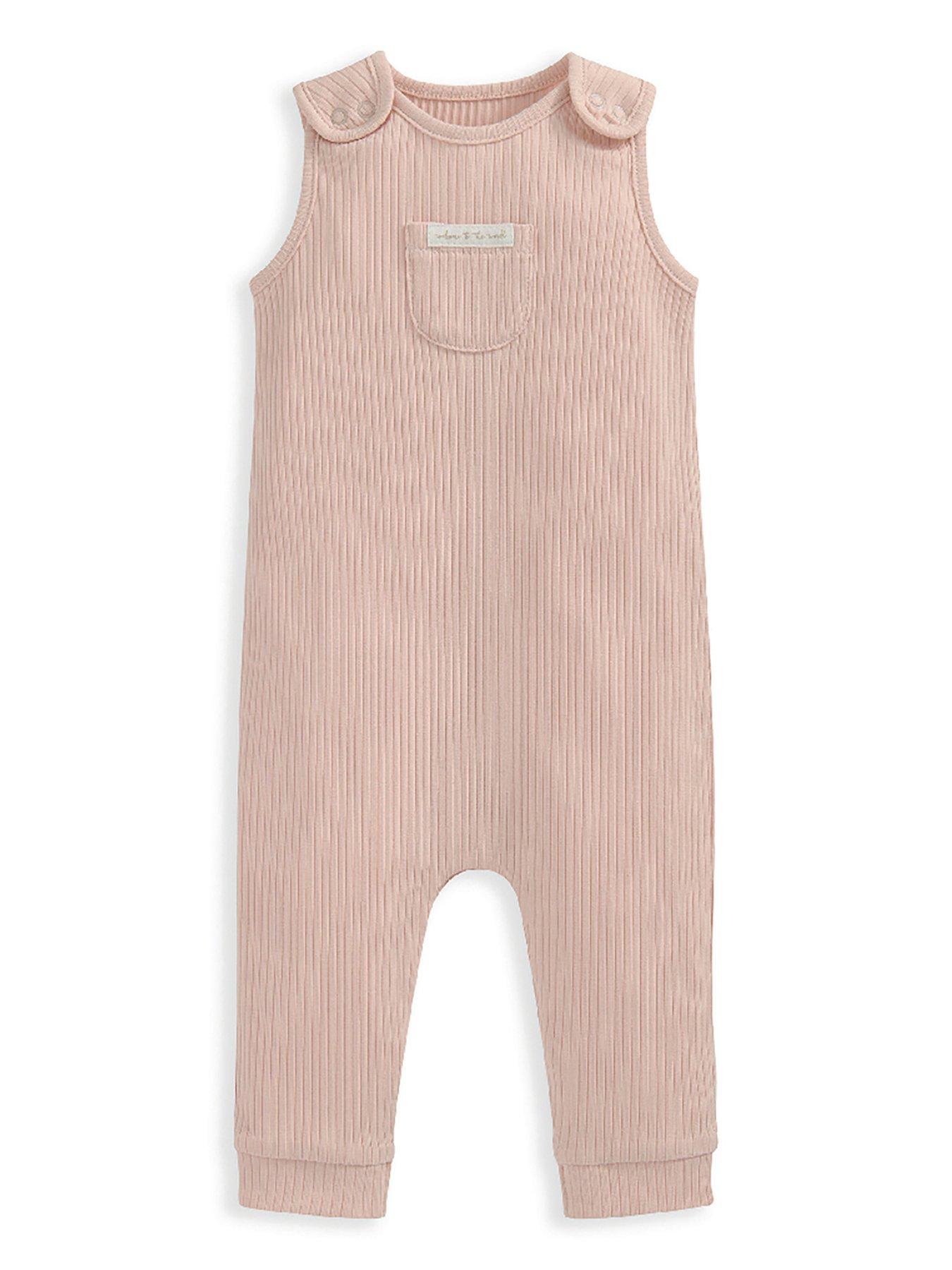 mamas-papas-baby-girlsnbsprib-sleeveless-romper-pink