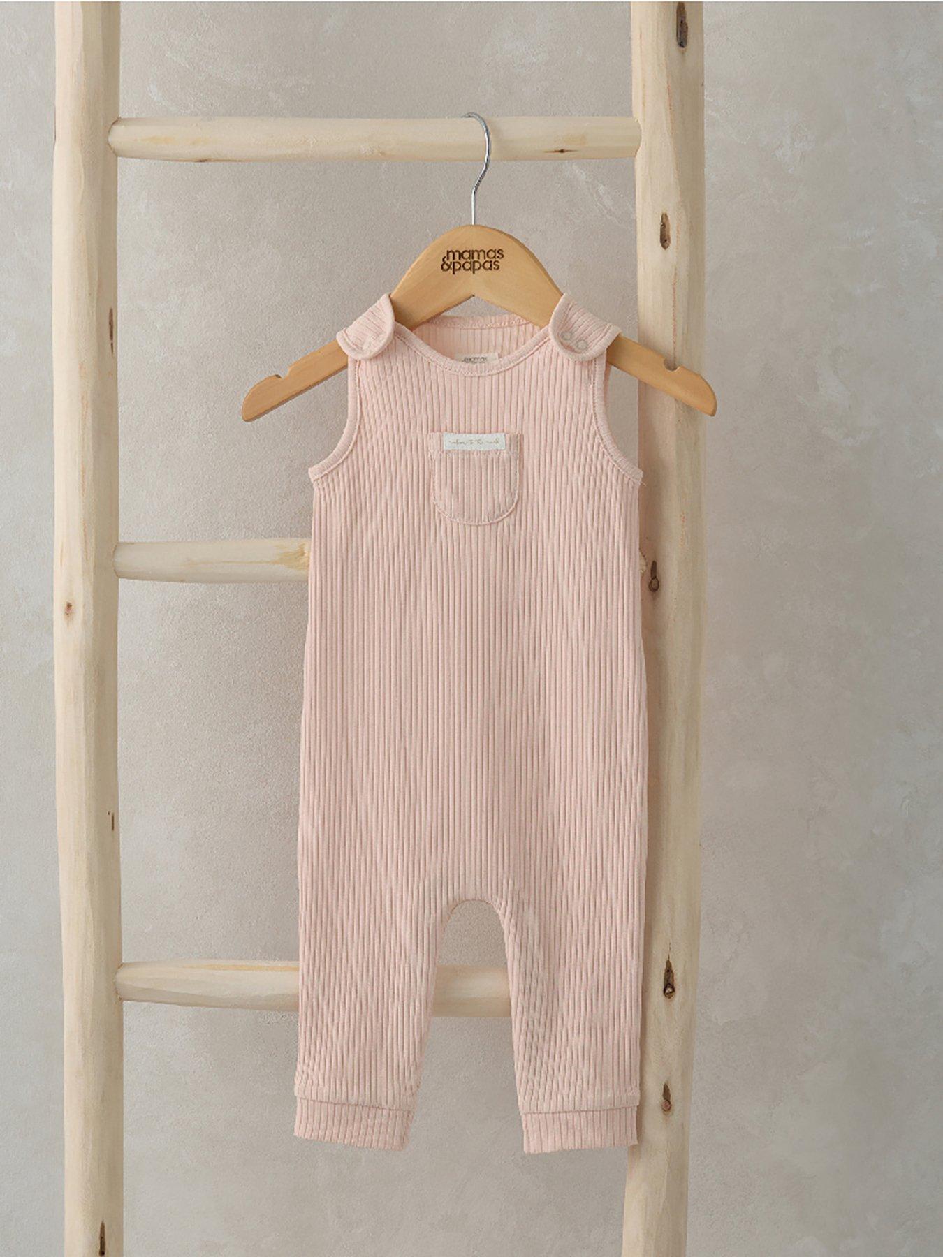 mamas-papas-baby-girlsnbsprib-sleeveless-romper-pinkstillFront