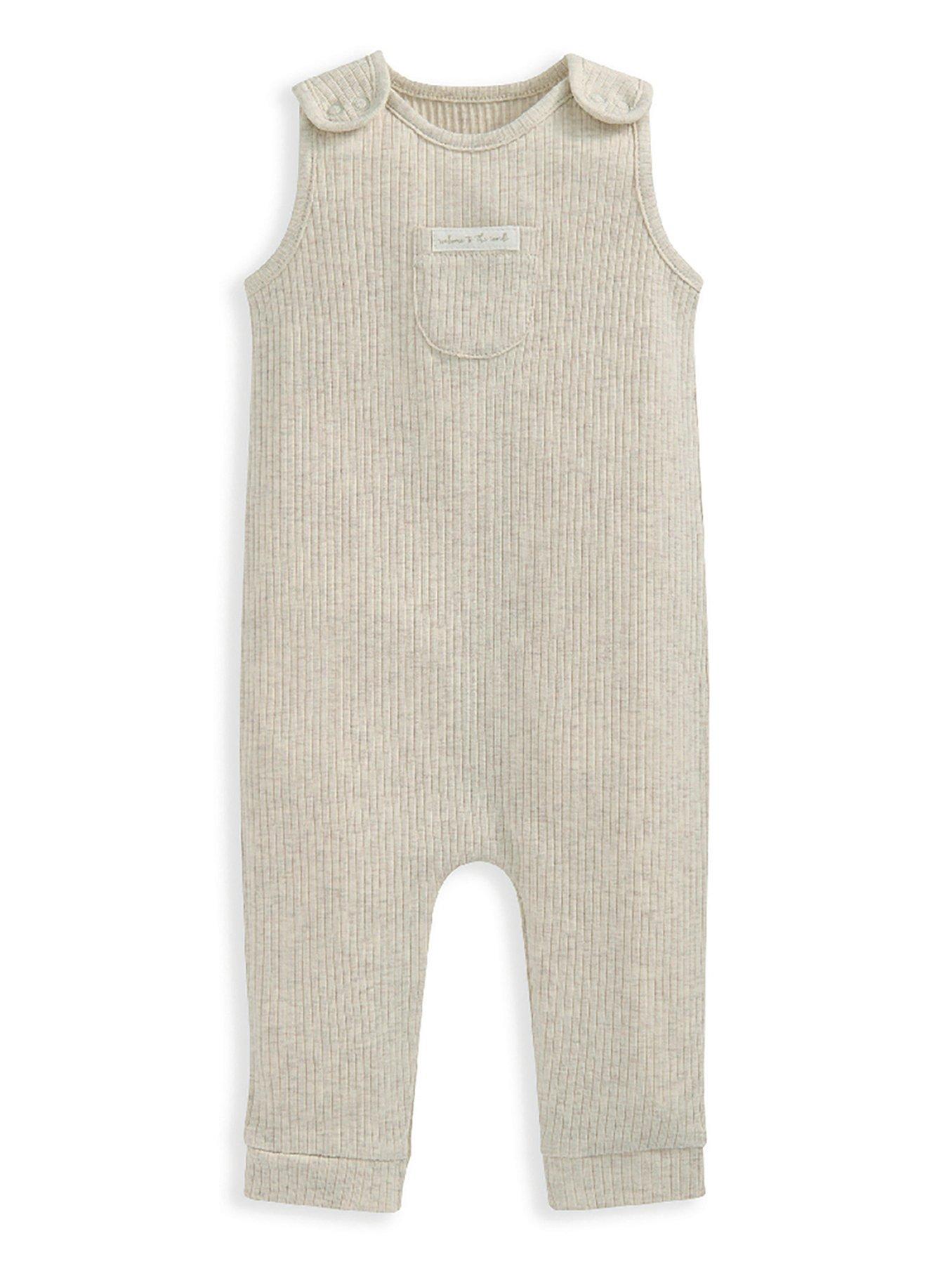 mamas-papas-baby-unisexnbsprib-sleeveless-romper-beige