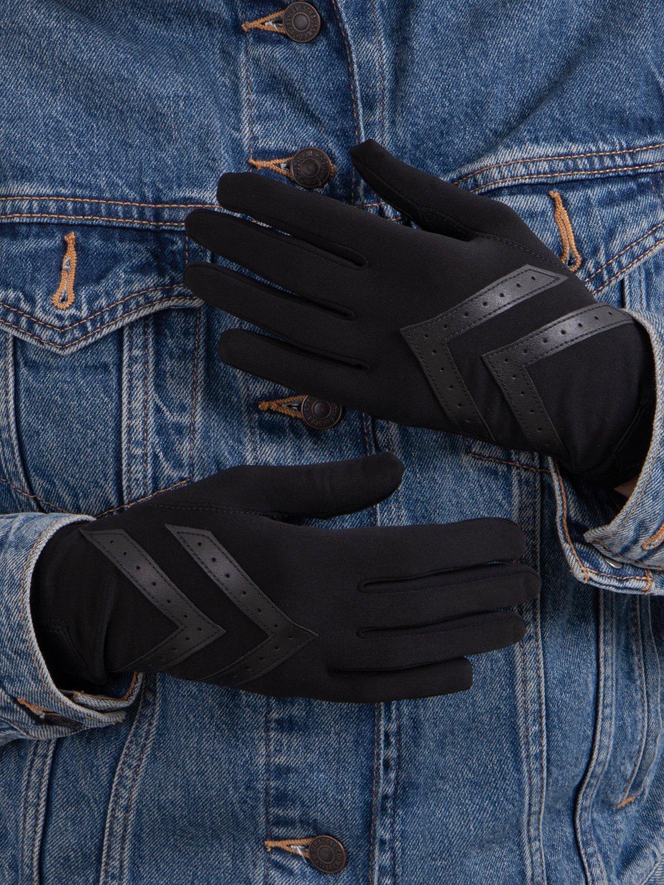 totes-totes-isotoner-original-stretch-gloves-blackstillFront