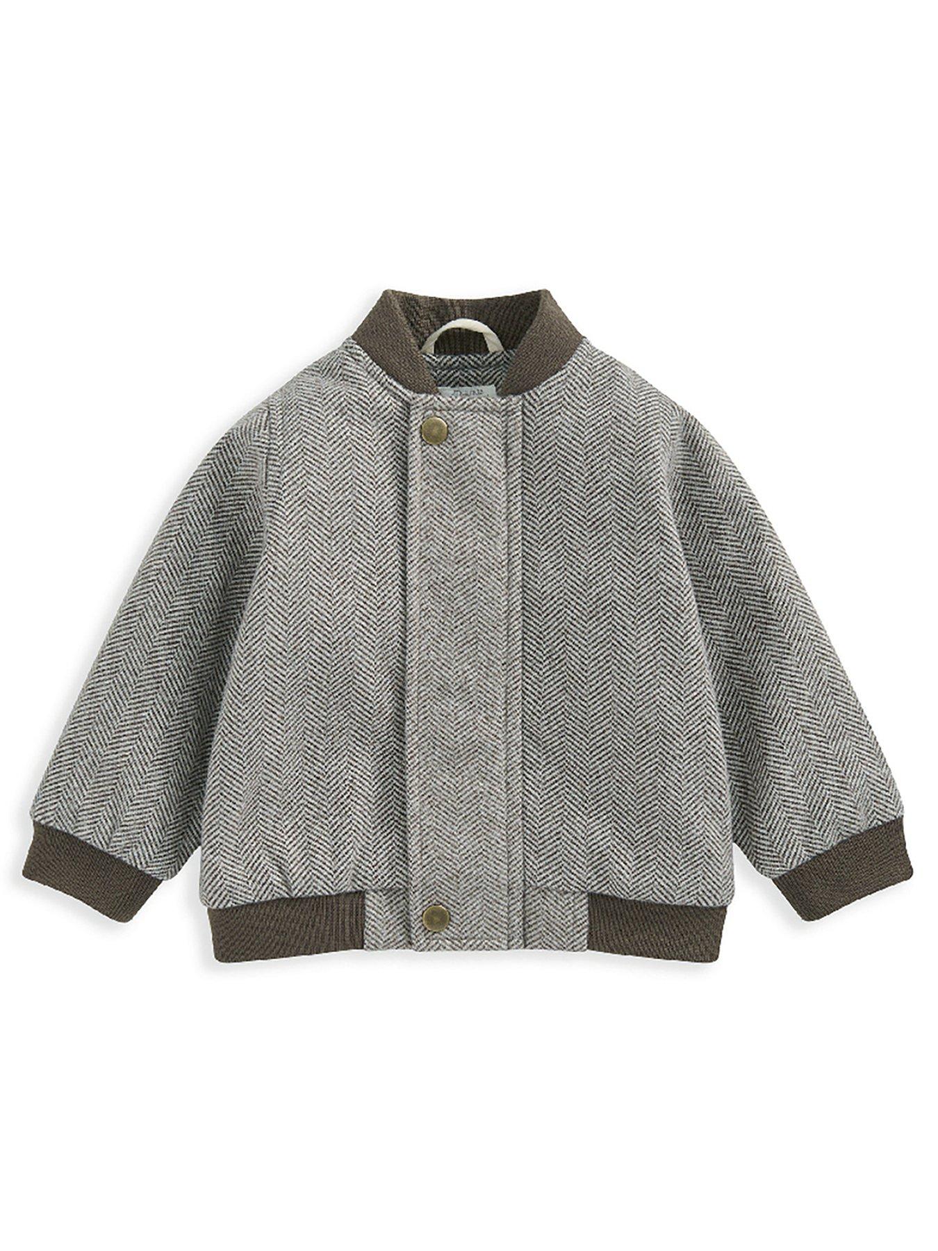 mamas-papas-baby-boys-herringbone-bomber-jacket-brown