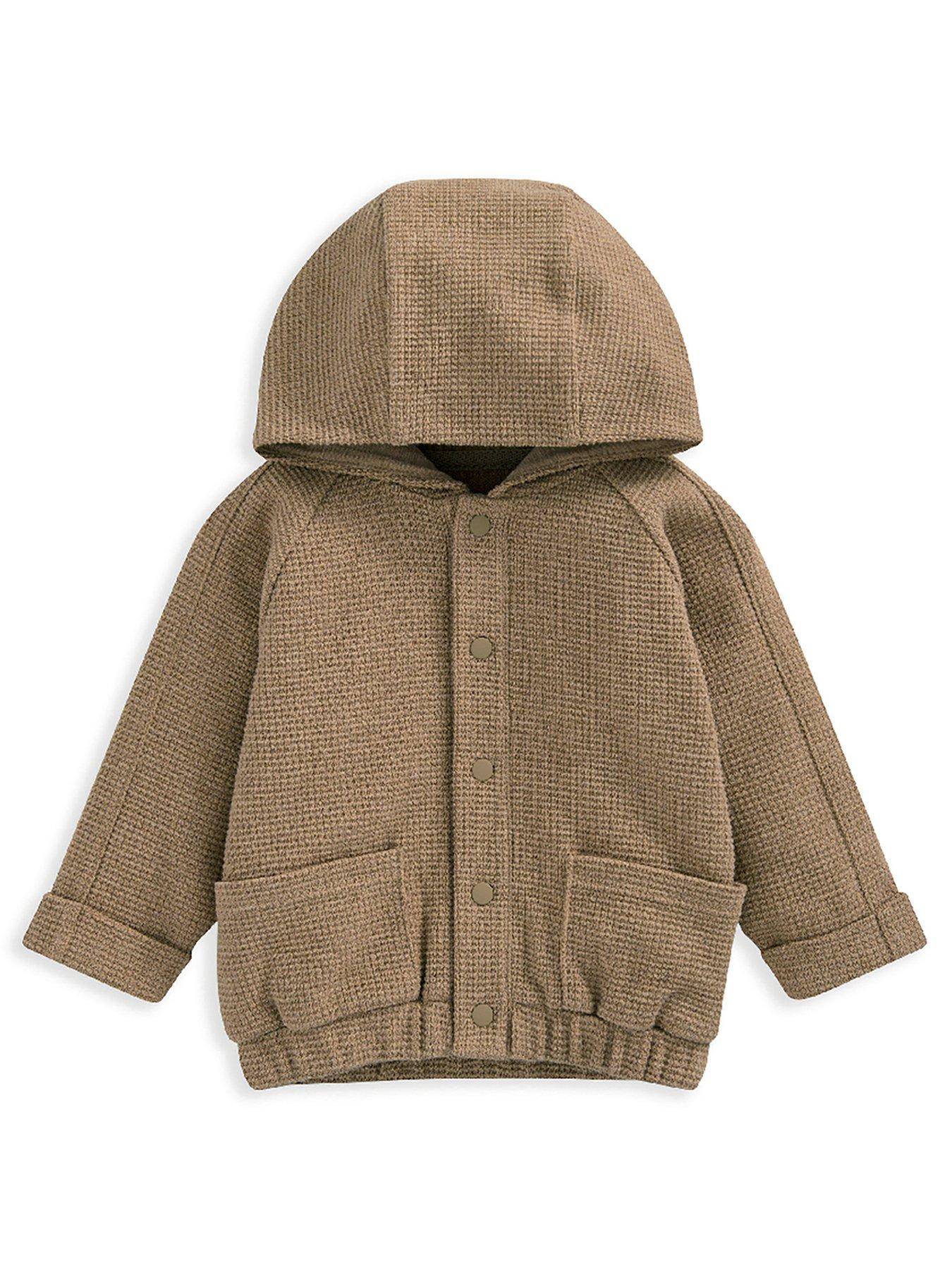 mamas-papas-baby-boys-waffle-bomber-hoodie-brown