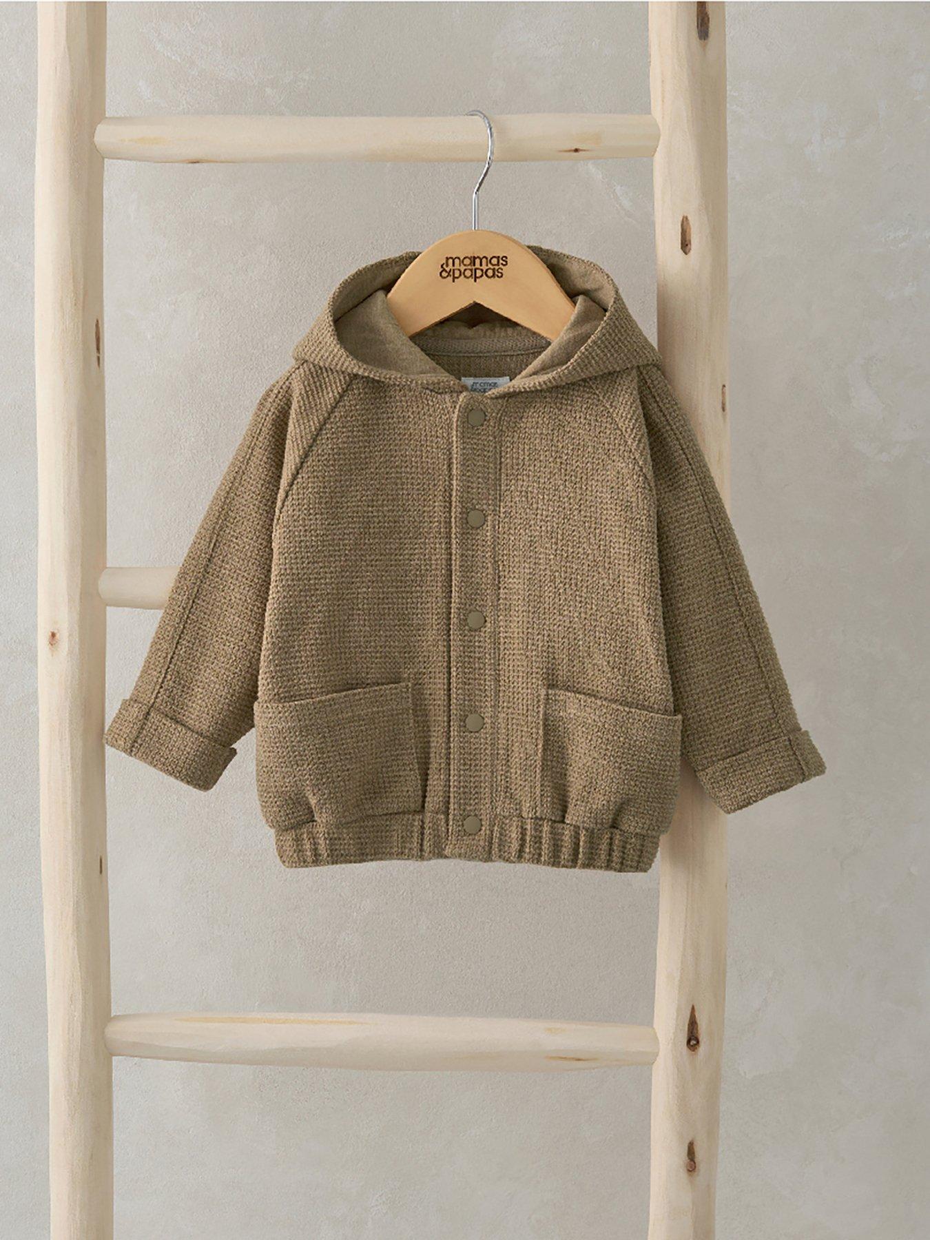 mamas-papas-baby-boys-waffle-bomber-hoodie-brownstillFront