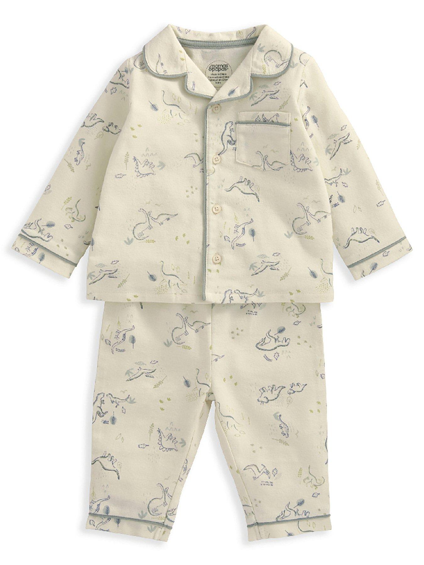 mamas-papas-baby-boys-dinosaur-woven-pyjamas-cream