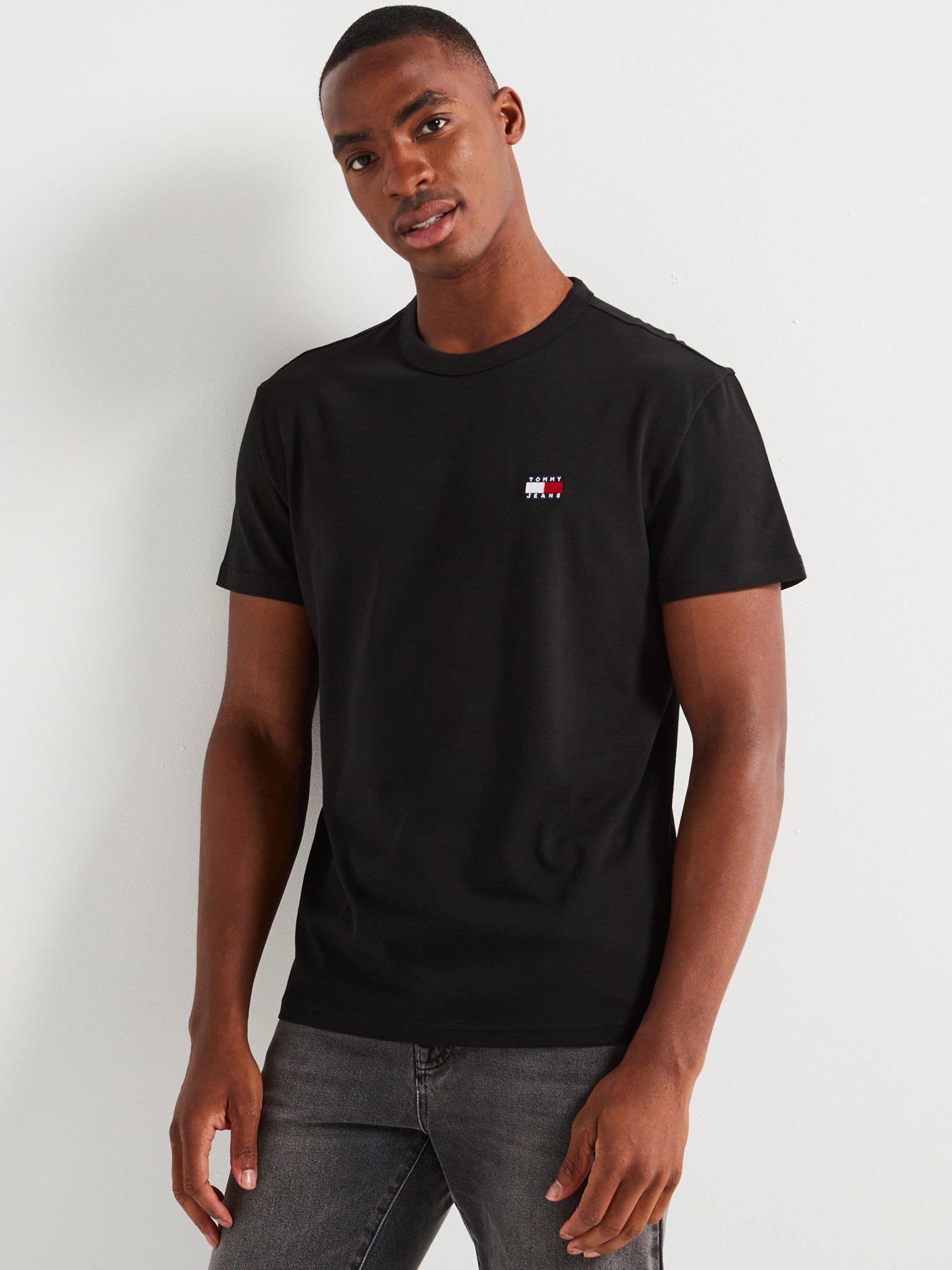Image 1 of 4 of Tommy Jeans Regular Fit Left Chest Badge T-Shirt - Black
